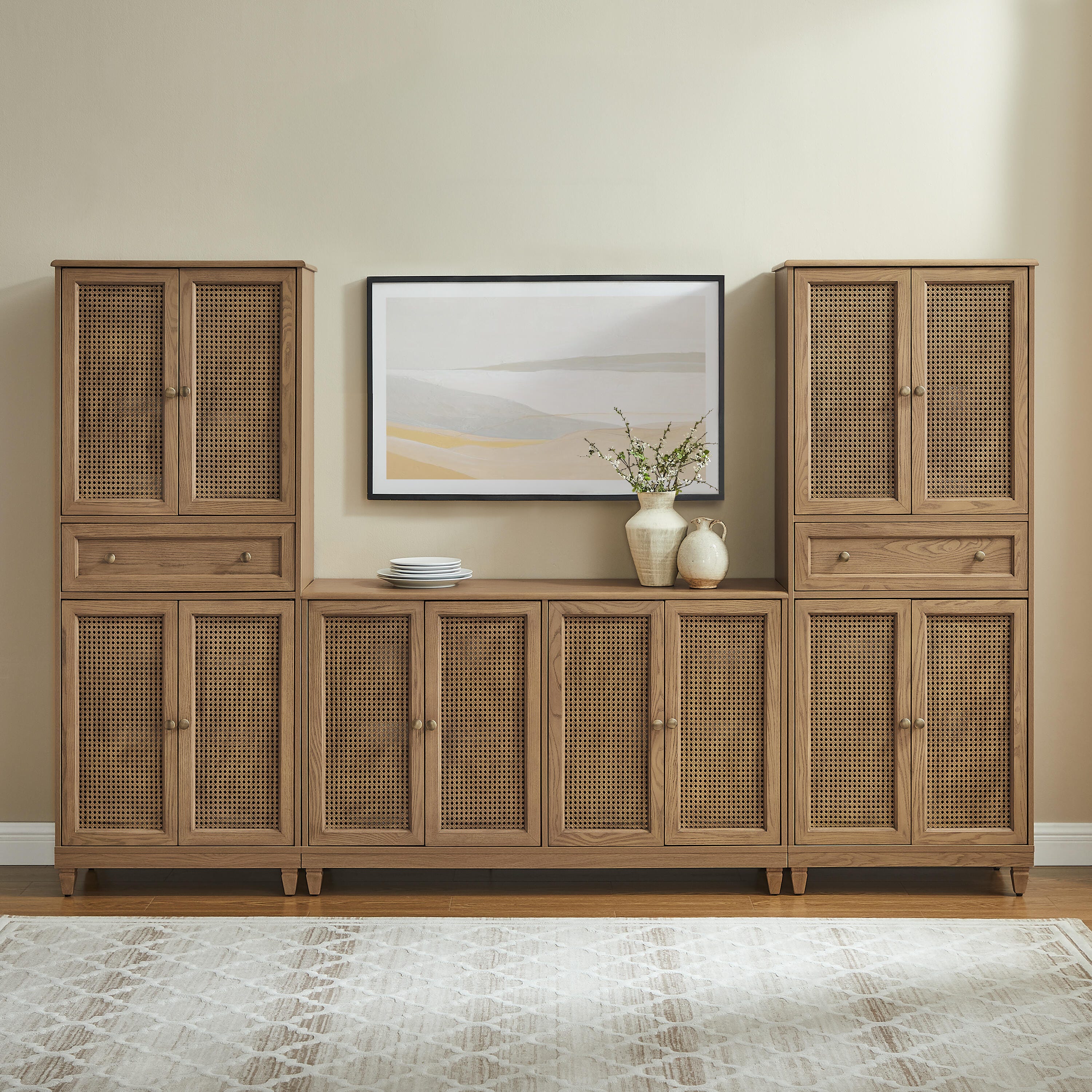 Crosley Furniture Katia 3-Piece Sideboard and Pantry Set, , large