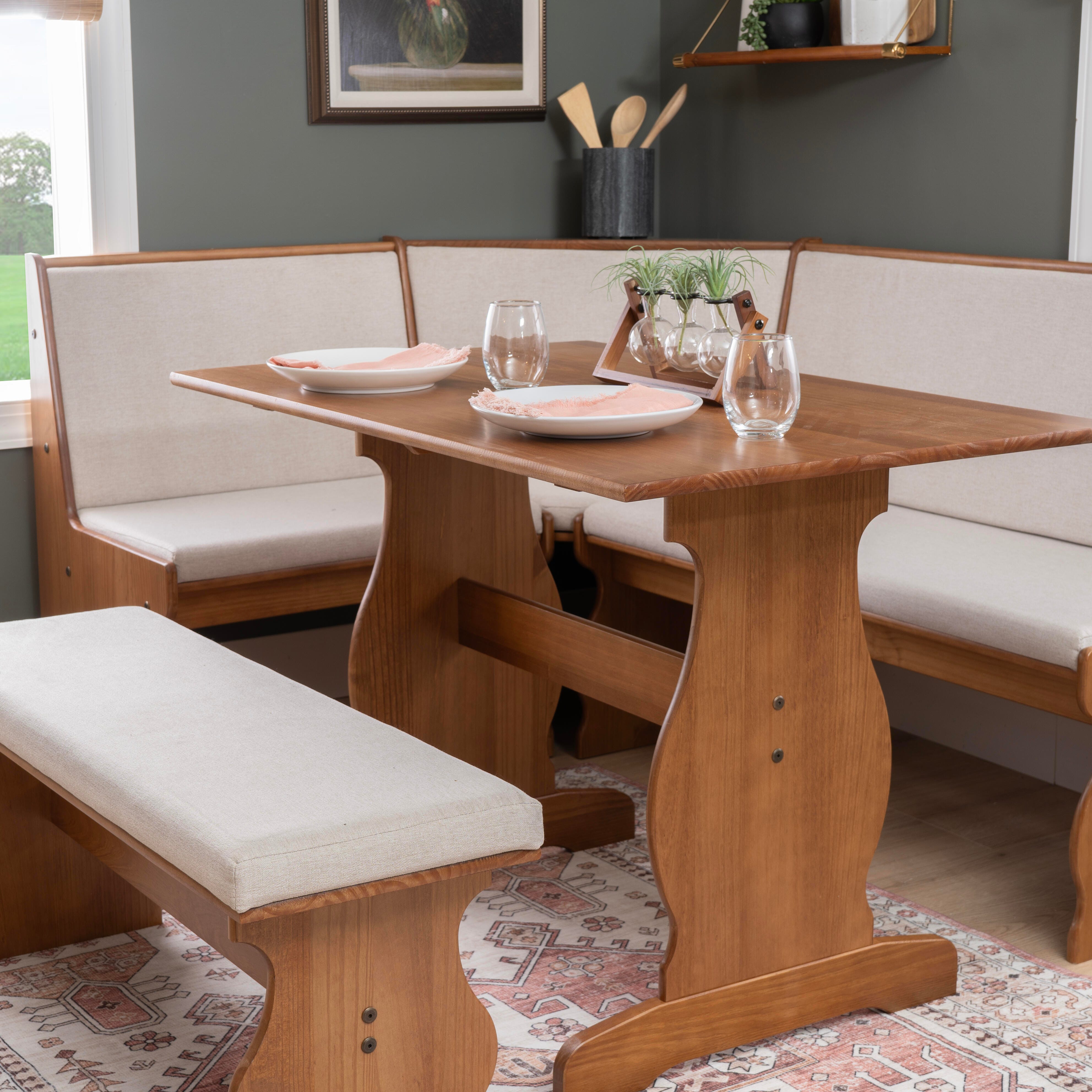 Linon Corner Nook Dining Set, , large