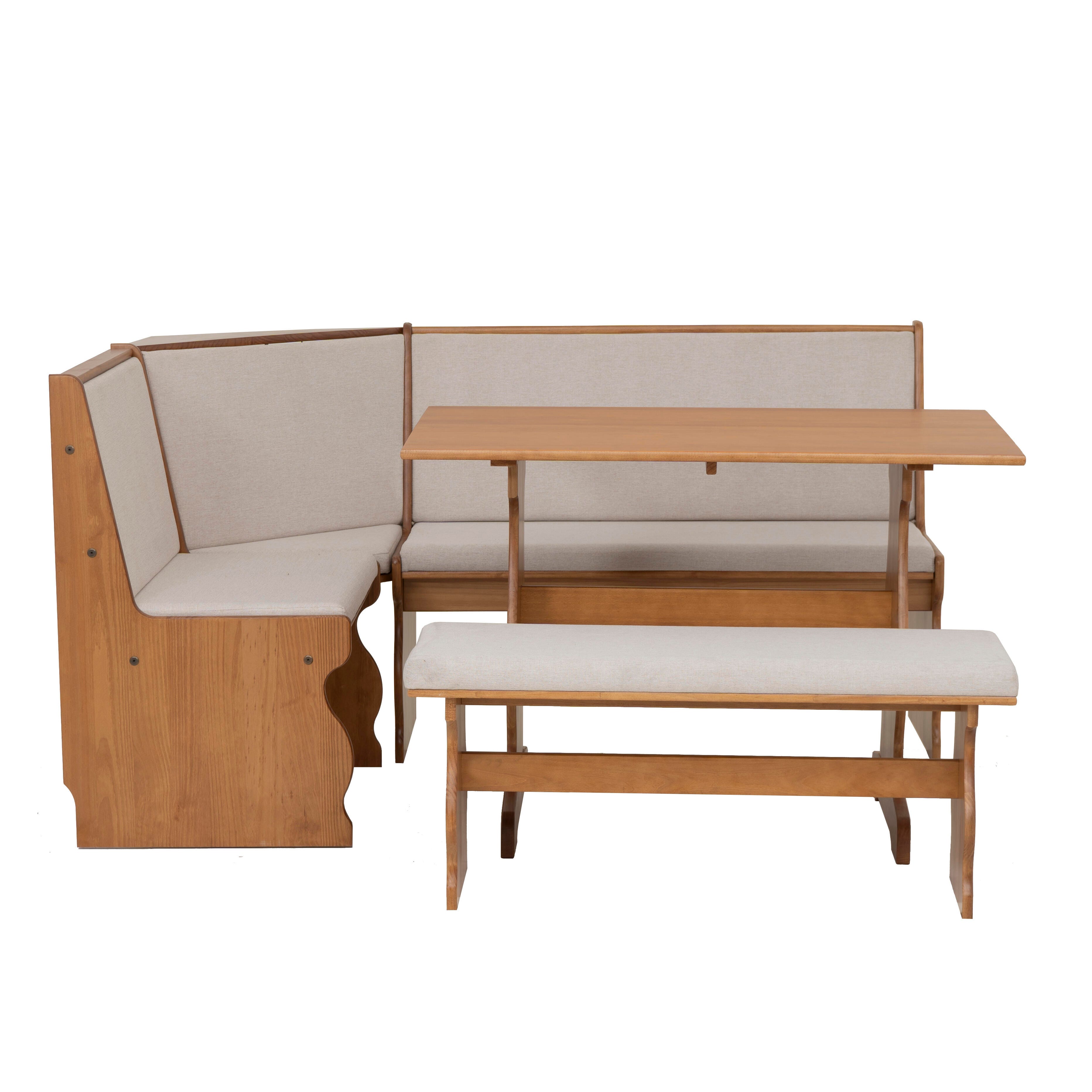Linon Corner Nook Dining Set, , large
