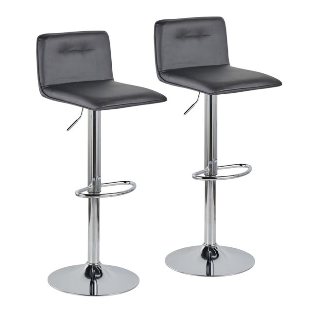 LumiSource Casper Adjustable Bar Height Bar Stool (Set of 2)