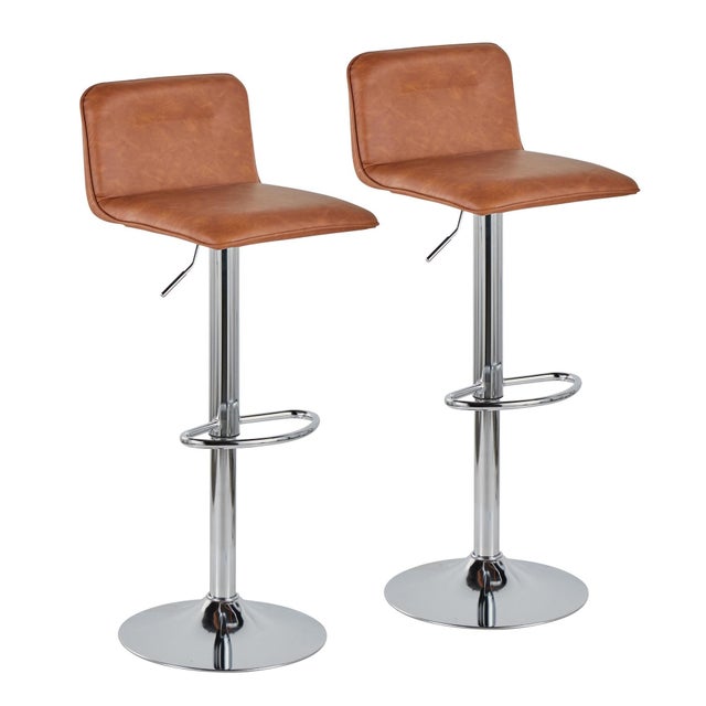 LumiSource Casper Adjustable Bar Height Bar Stool (Set of 2)