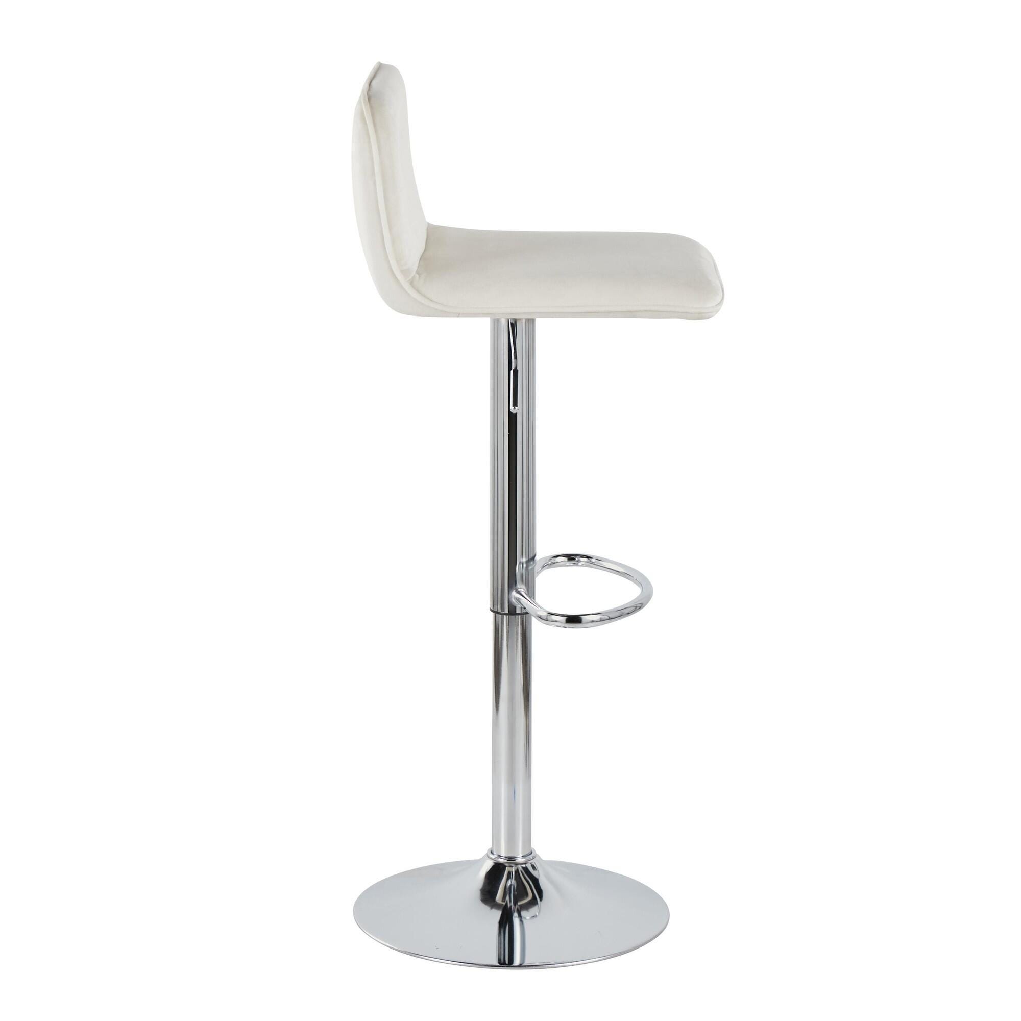 LumiSource Casper Solid Adjustable Bar Height Bar Stool (Set of 2), , large