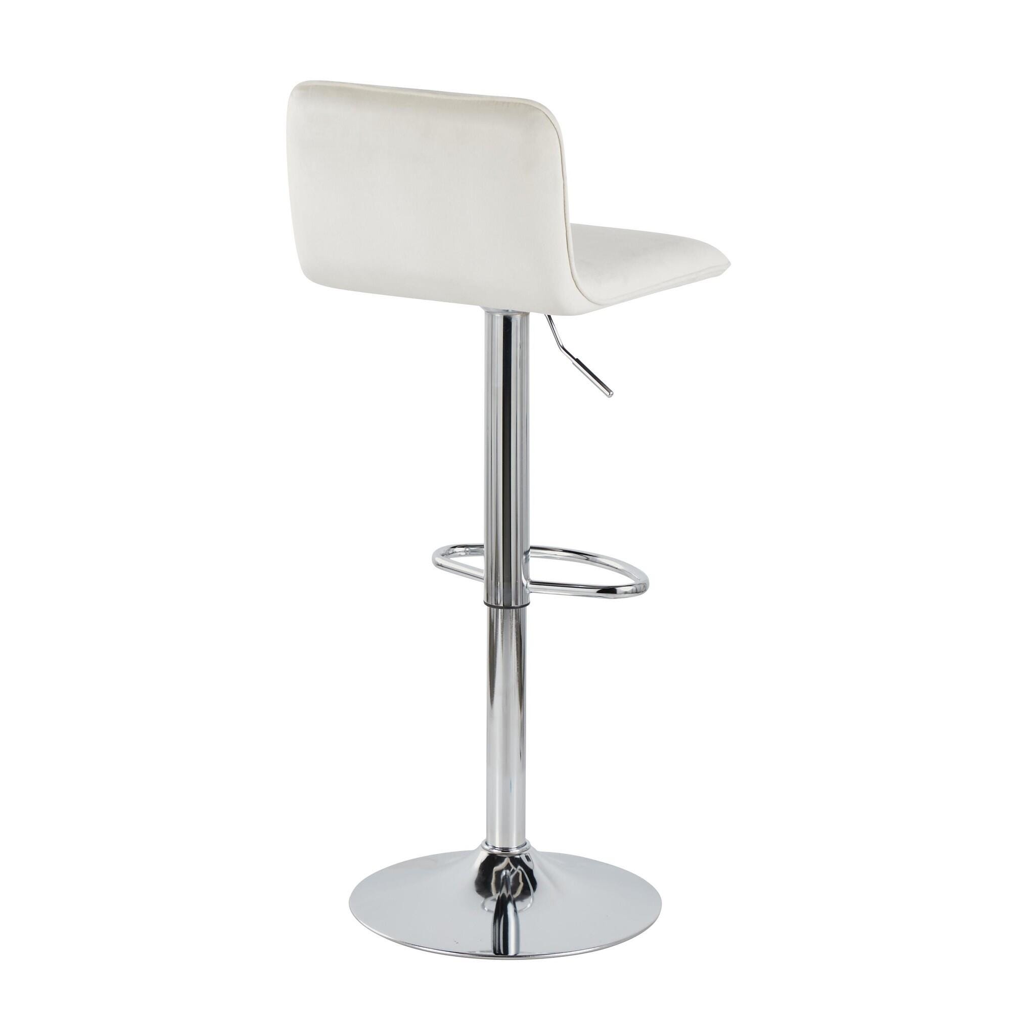 LumiSource Casper Solid Adjustable Bar Height Bar Stool (Set of 2), , large