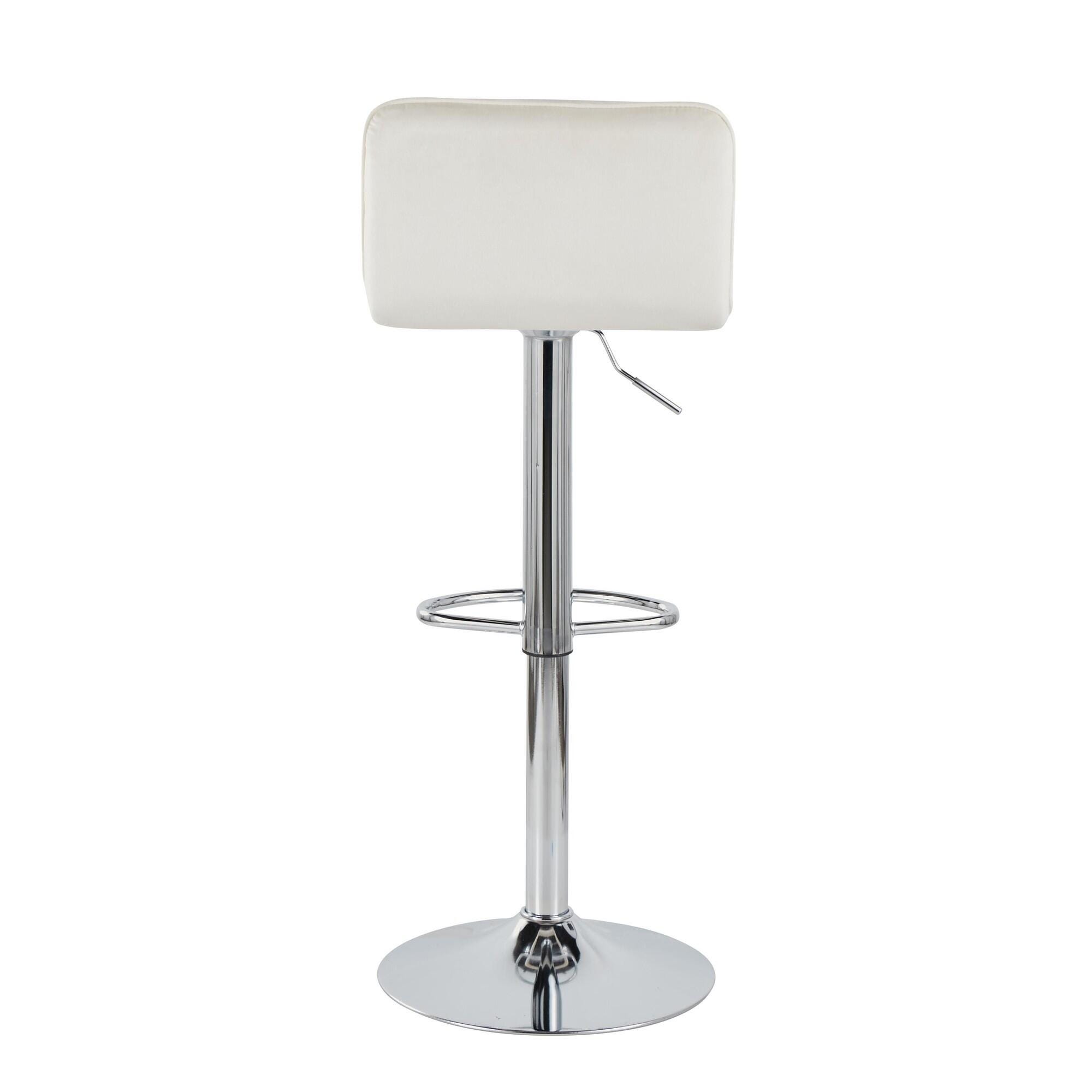 LumiSource Casper Solid Adjustable Bar Height Bar Stool (Set of 2), , large