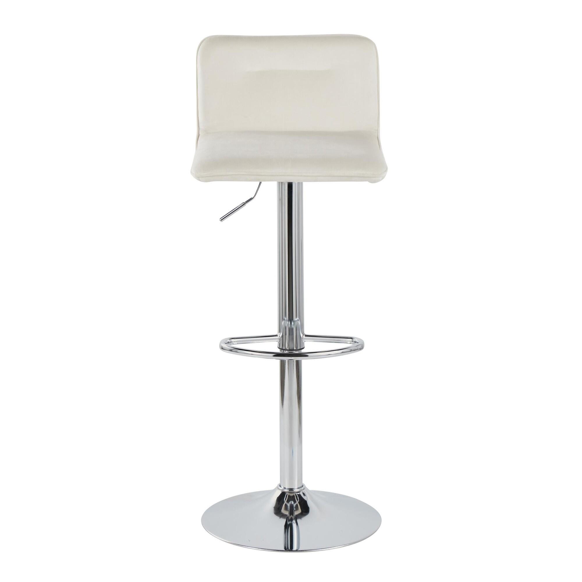 LumiSource Casper Solid Adjustable Bar Height Bar Stool (Set of 2), , large