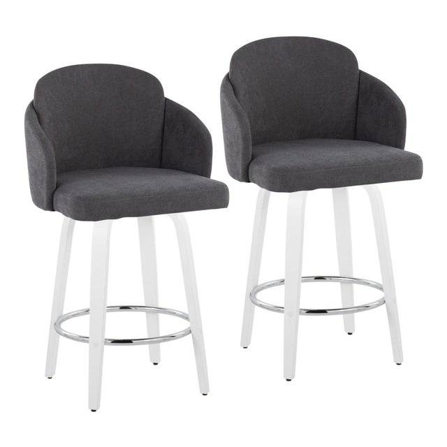 LumiSource Dahlia Counter Height Bar Stool (Set of 2)