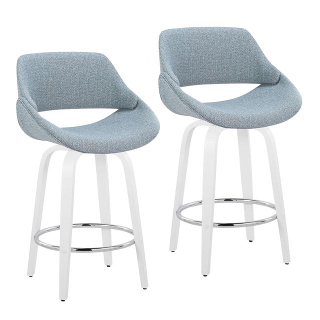 LumiSource Fabrico Counter Height Bar Stool (Set of 2)