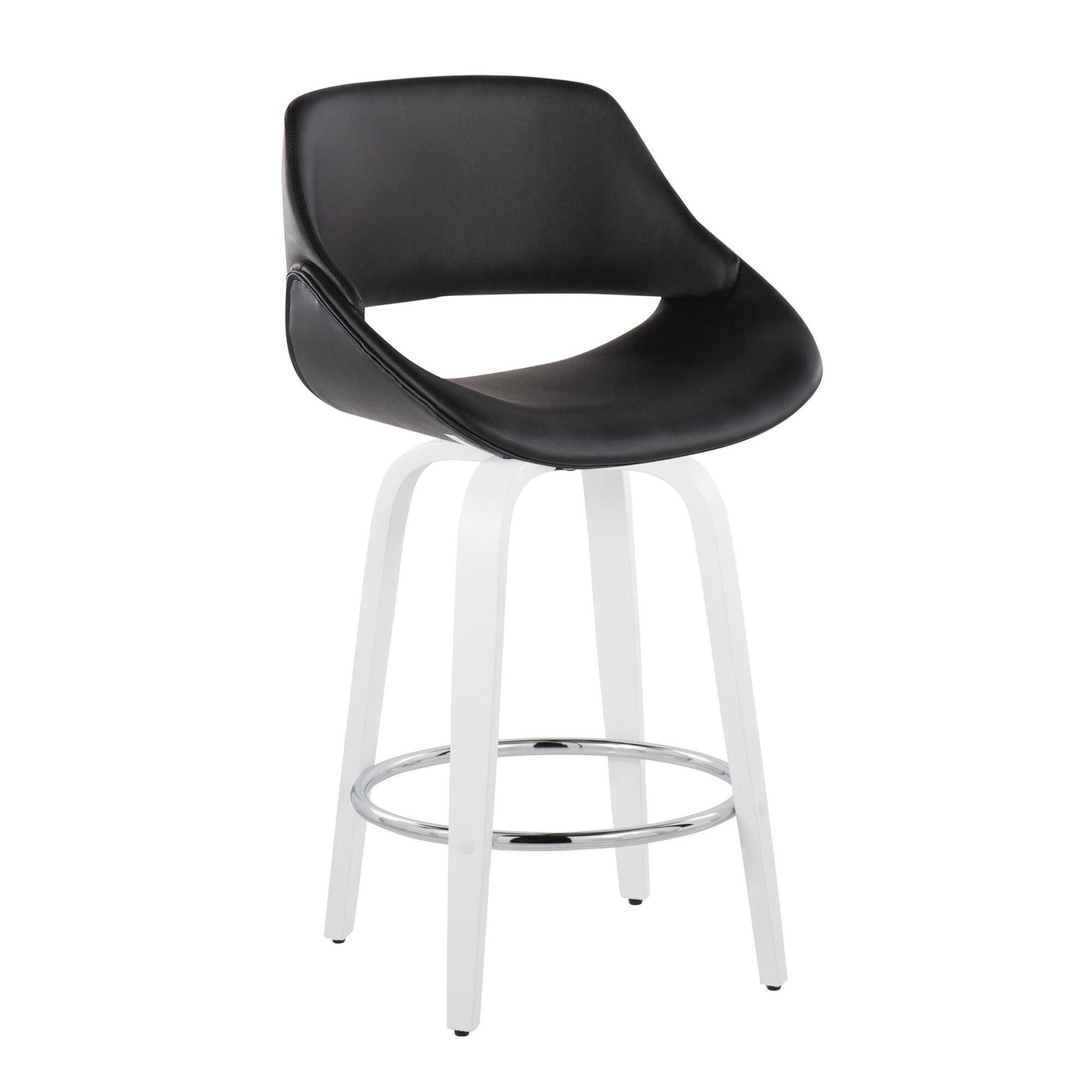 LumiSource Fabrico Swivel Counter Height Bar Stool (Set of 2), , large