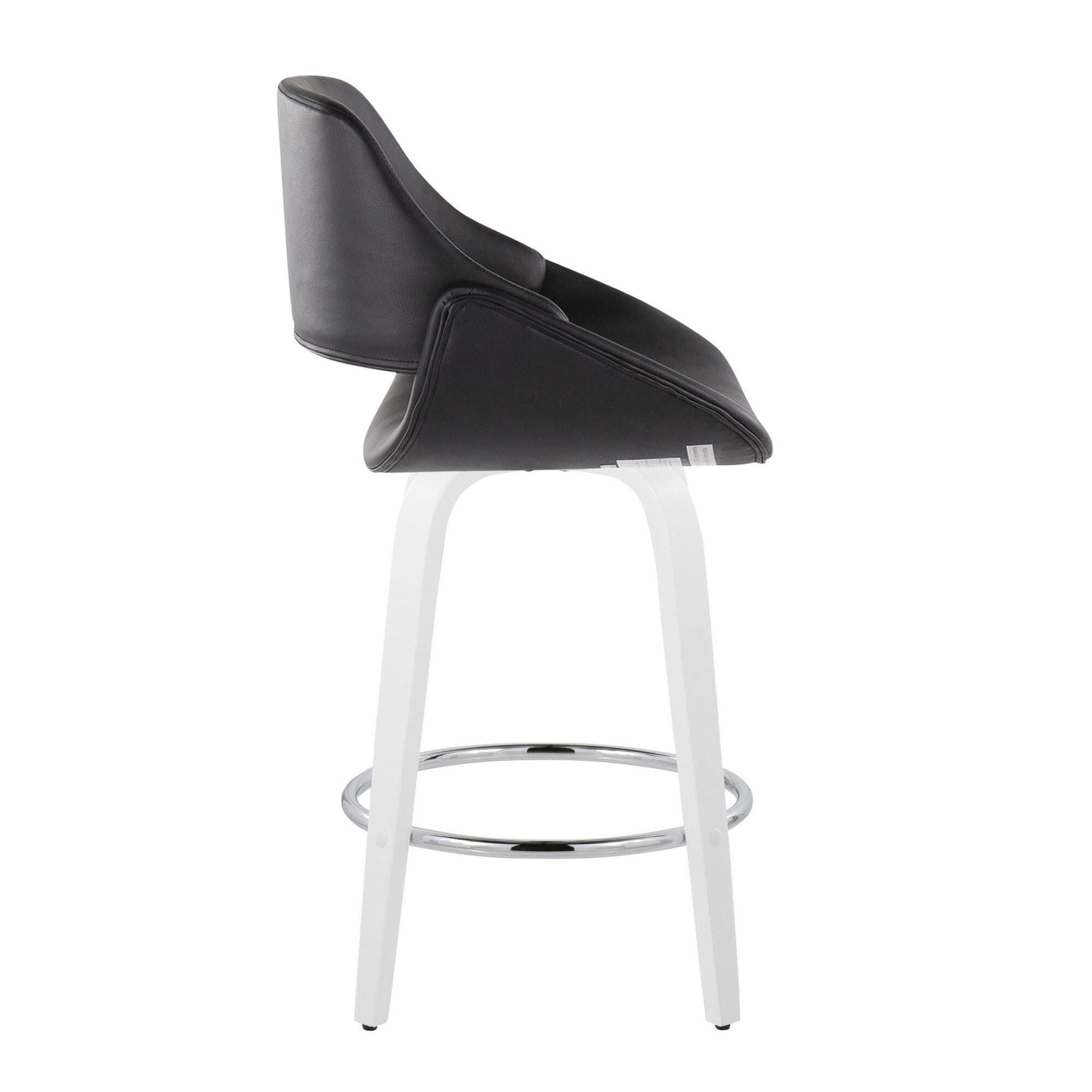 LumiSource Fabrico Swivel Counter Height Bar Stool (Set of 2), , large