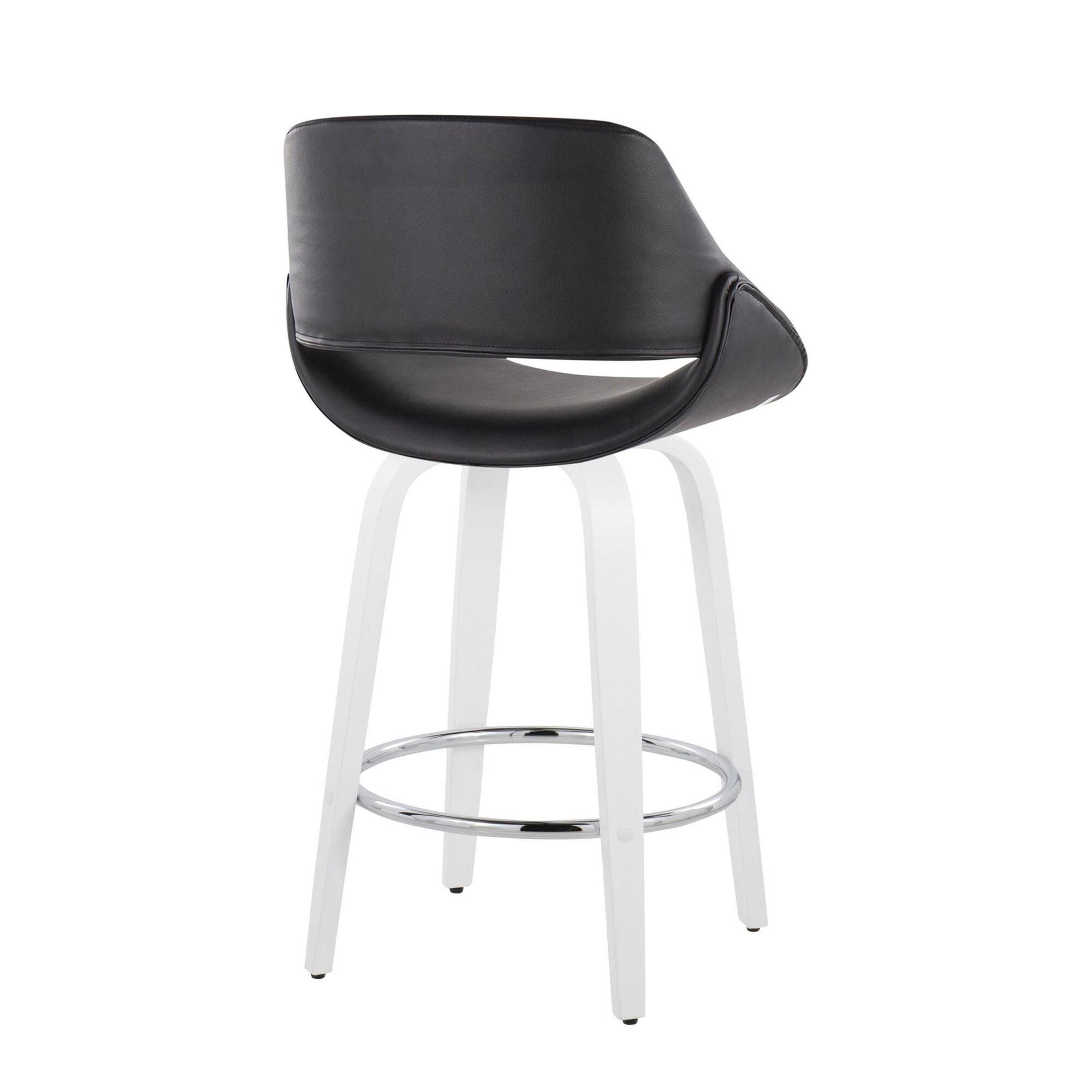 LumiSource Fabrico Swivel Counter Height Bar Stool (Set of 2), , large