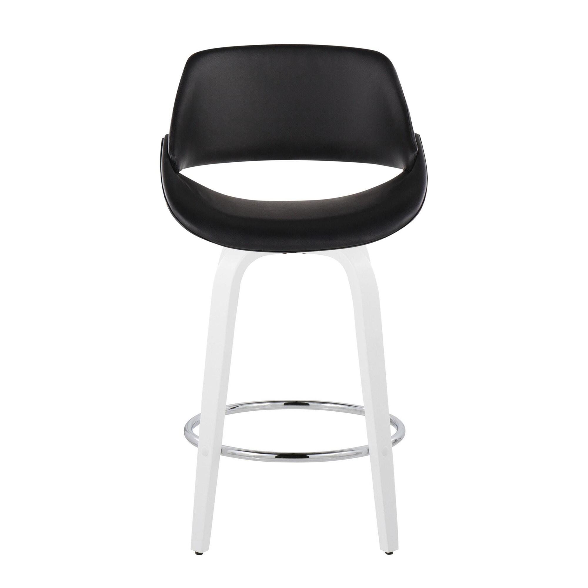 LumiSource Fabrico Swivel Counter Height Bar Stool (Set of 2), , large