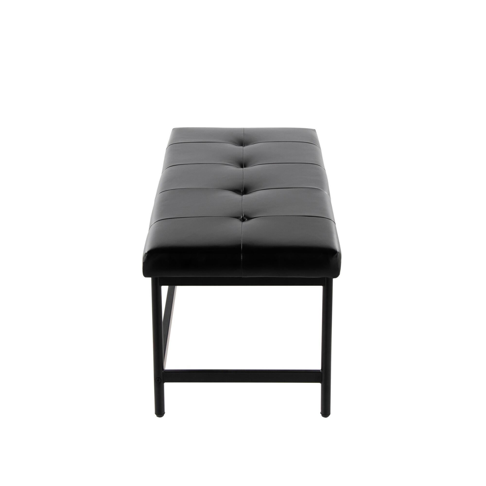 LumiSource Fuji 18" Dining Bench, Black, large