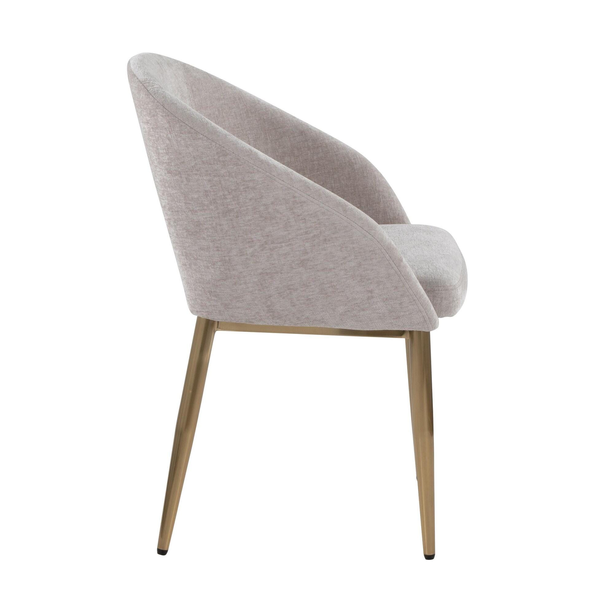 LumiSource Renee Dining Chair (Set of 2), Silver/Gold, large