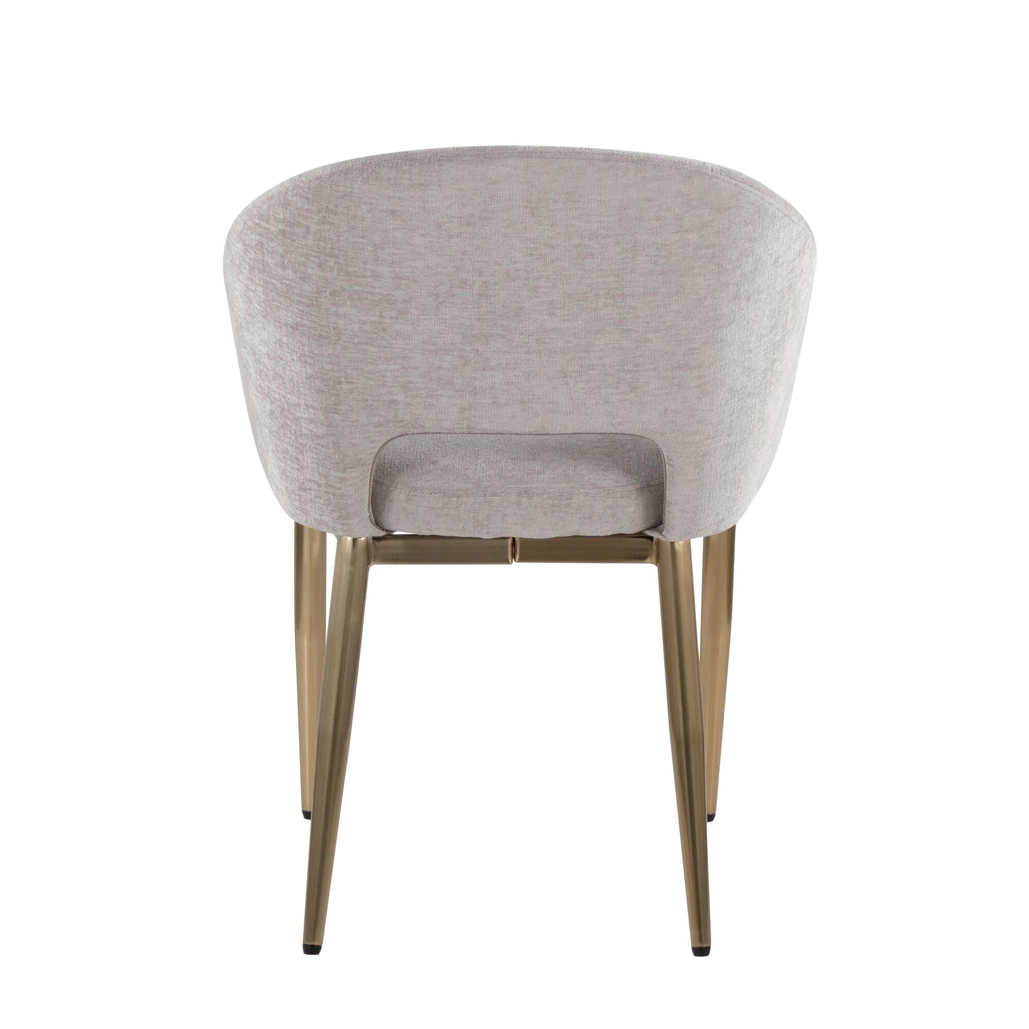 LumiSource Renee Dining Chair (Set of 2), Silver/Gold, large