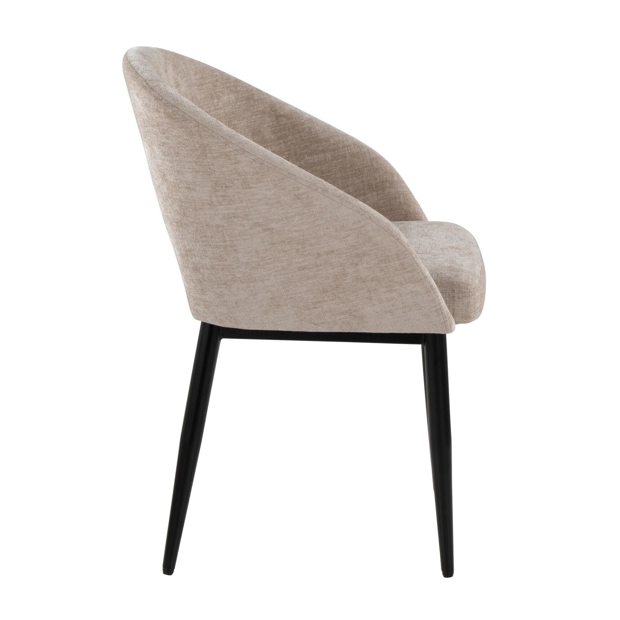 LumiSource Renee Dining Chair (Set of 2), Light Brown/Black, large