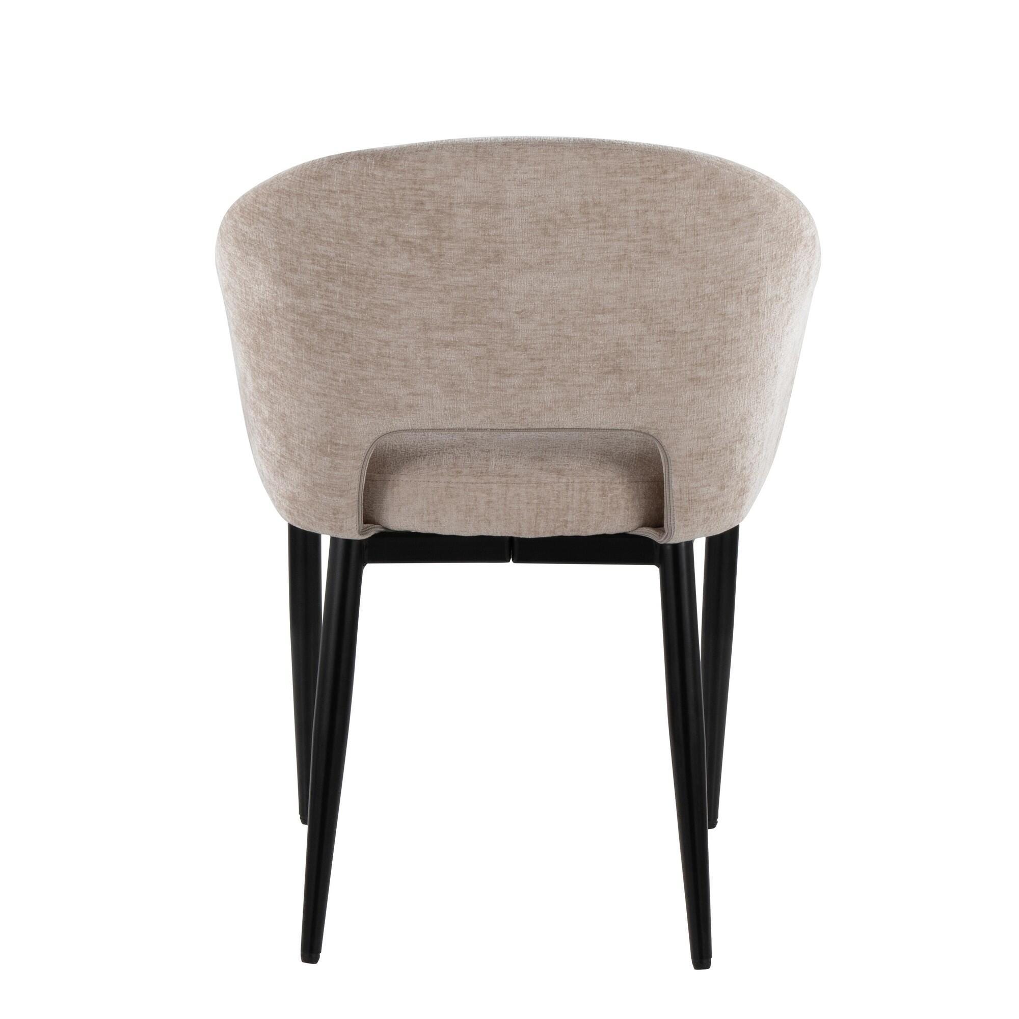 LumiSource Renee Dining Chair (Set of 2), Light Brown/Black, large