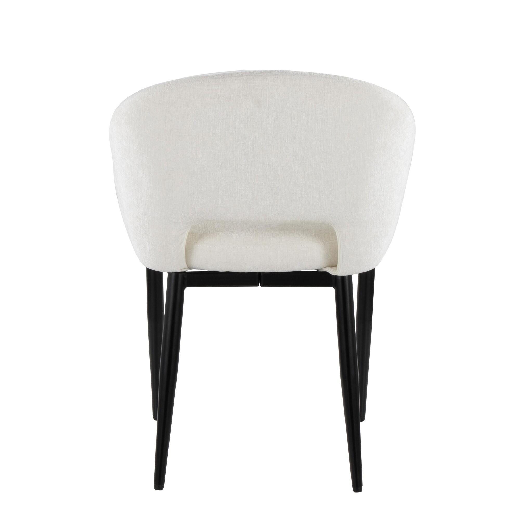 LumiSource Renee Dining Chair (Set of 2), Off-White/Black, large