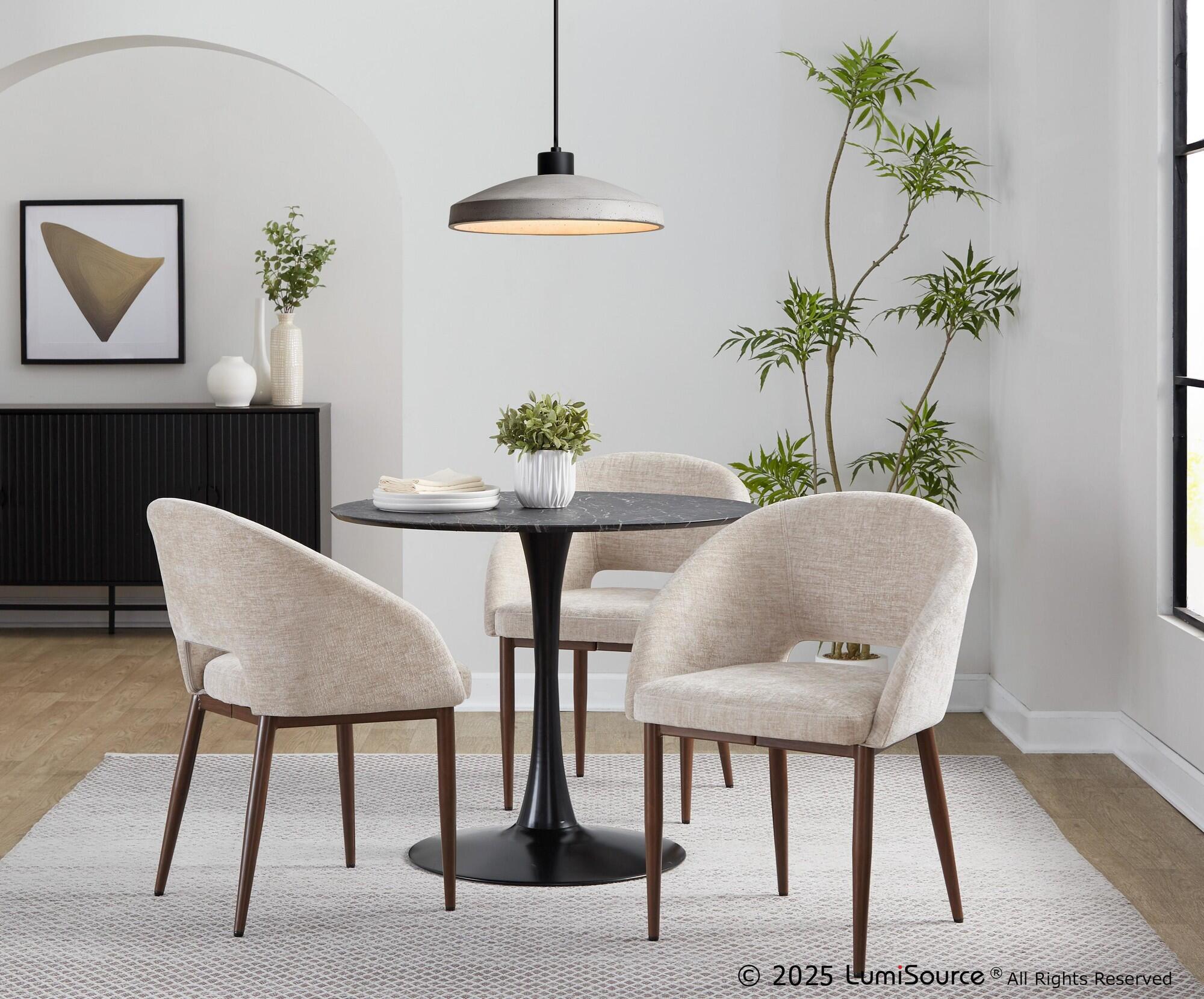 LumiSource Renee Dining Chair (Set of 2), Light Brown/Mahogany, rollover