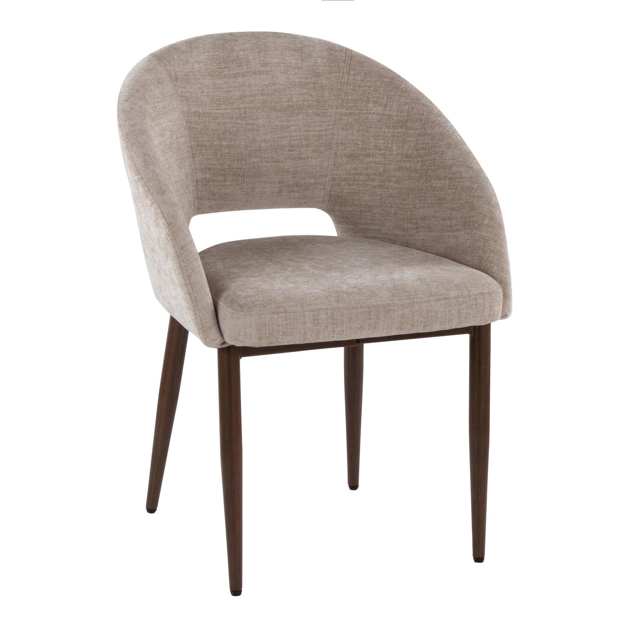 LumiSource Renee Dining Chair (Set of 2), Light Brown/Mahogany, large