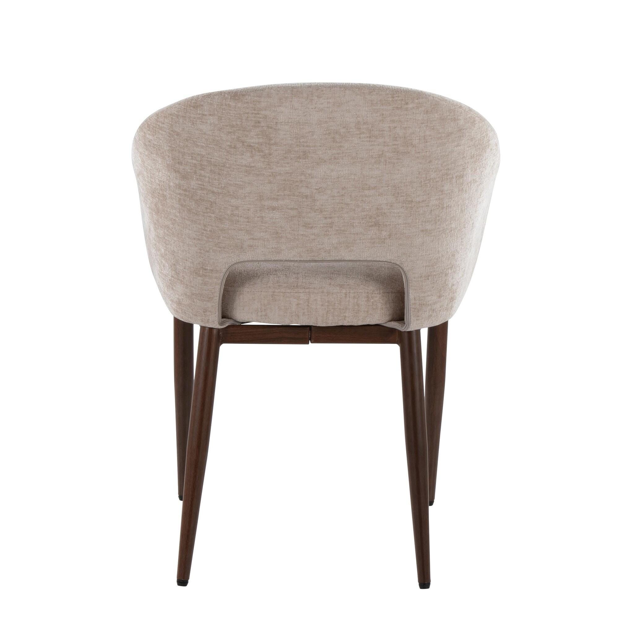 LumiSource Renee Dining Chair (Set of 2), Light Brown/Mahogany, large