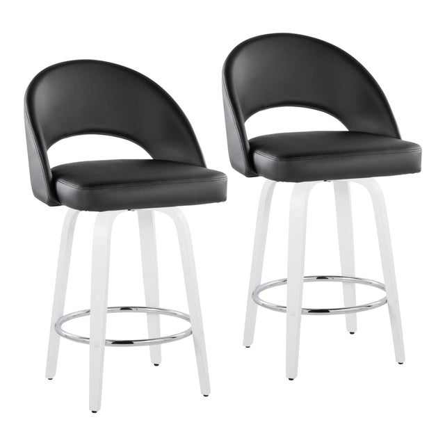 LumiSource Renee Counter Height Bar Stool (Set of 2)