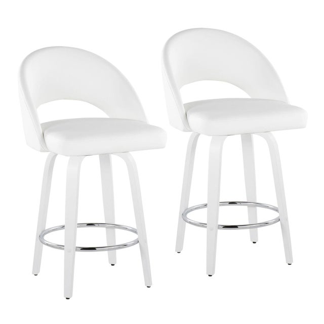 LumiSource Renee Counter Height Bar Stool (Set of 2)
