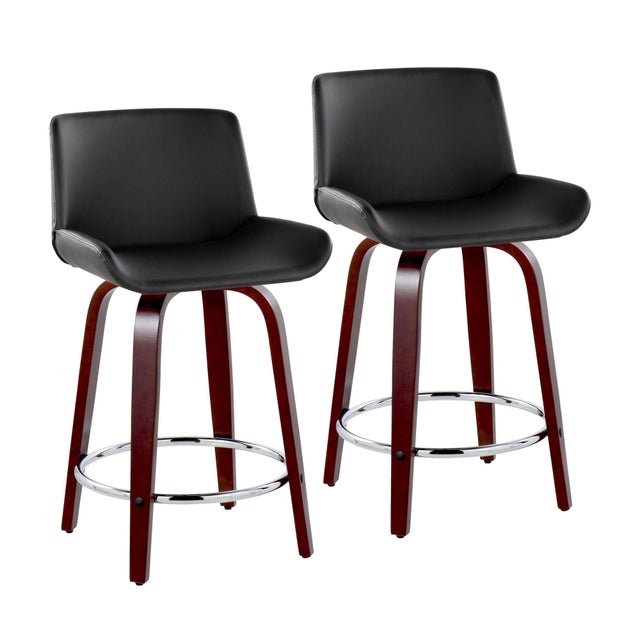 LumiSource Santi Counter Height Bar Stool (Set of 2)