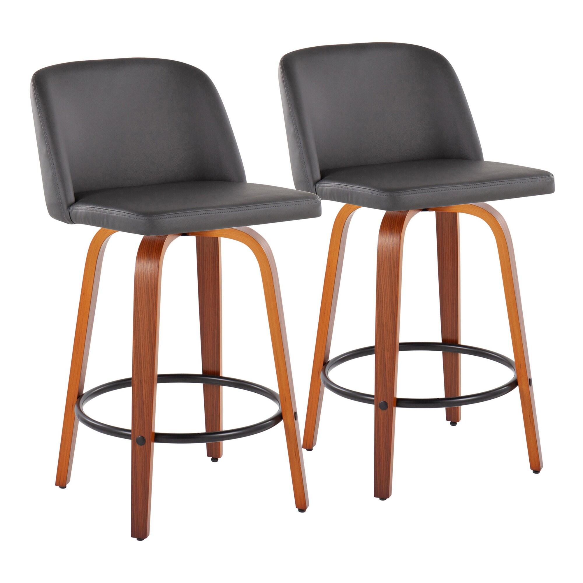 LumiSource Toriano Counter Height Bar Stool (Set of 2), , large