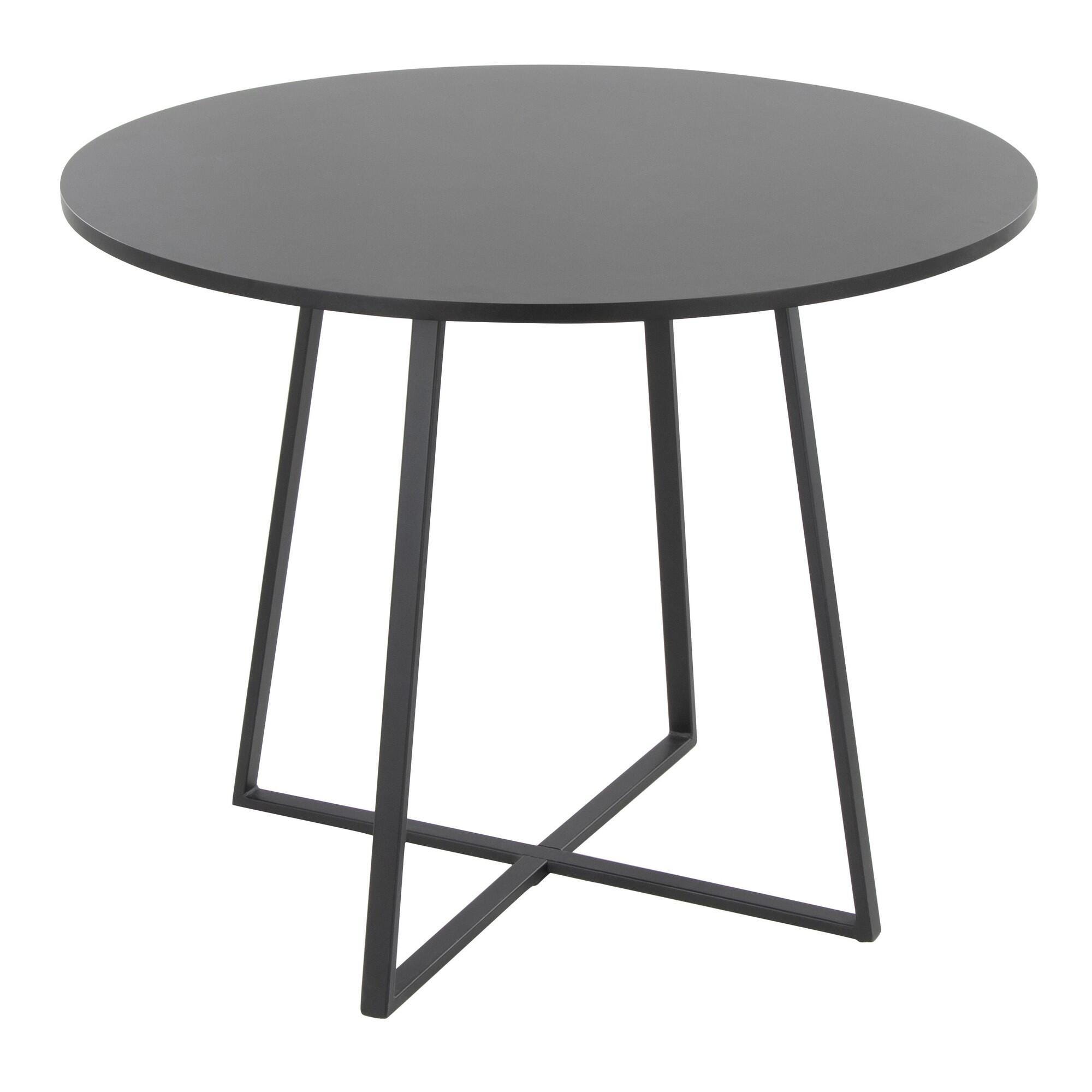 LumiSource Cosmo Durango Dining Table and 4 Chairs, Black/Blue, large