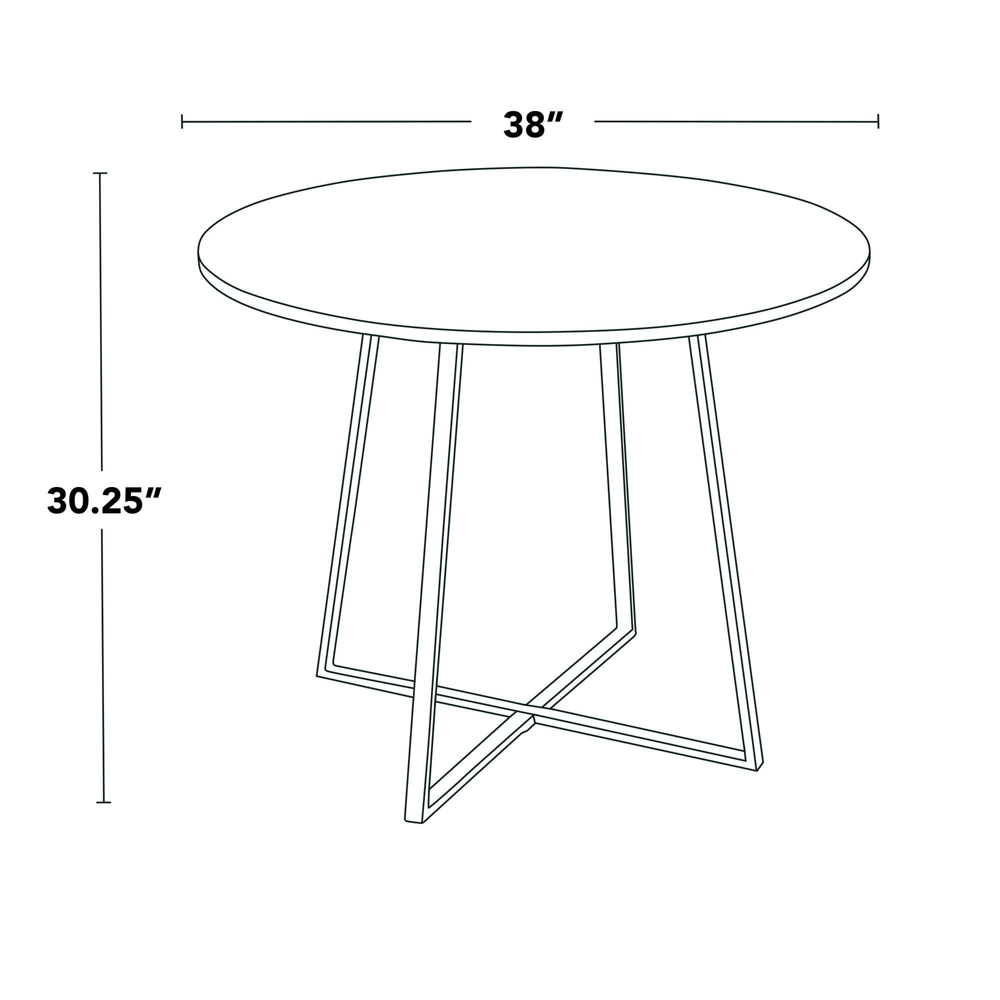 LumiSource Cosmo Durango Dining Table and 4 Chairs, Black/Blue, large