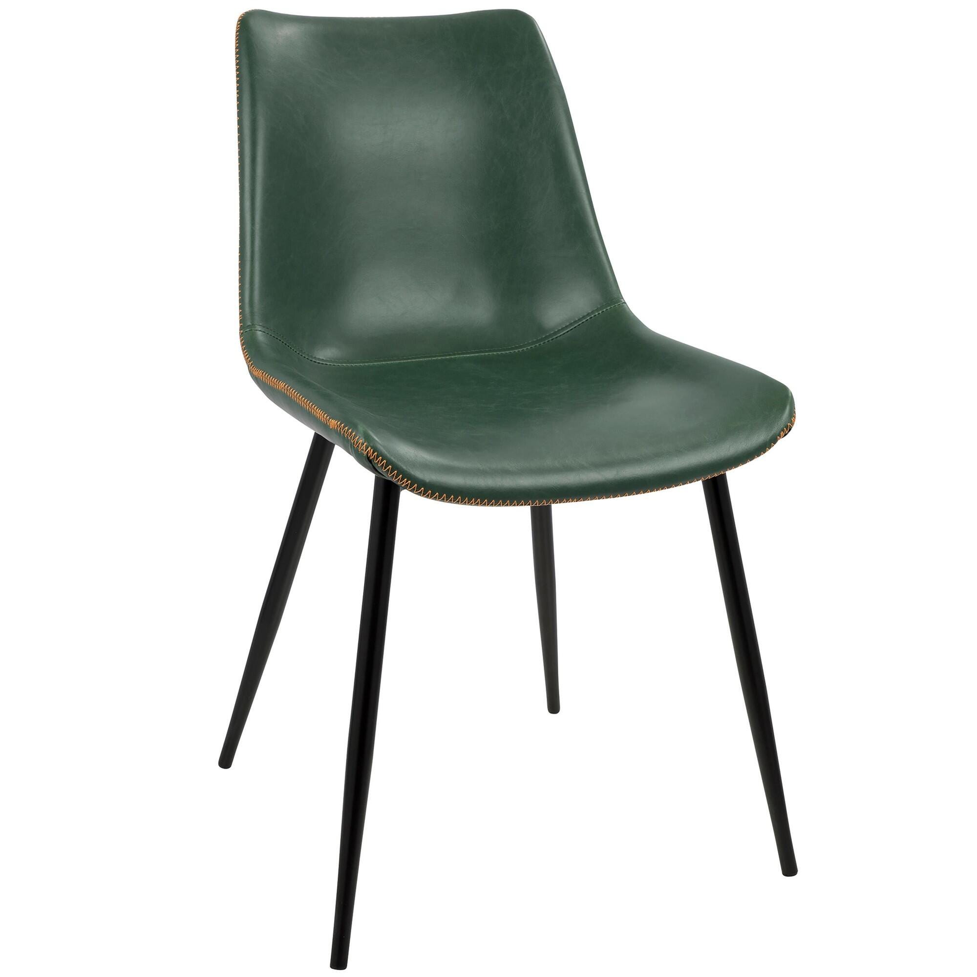 LumiSource Cosmo Durango Dining Table and 4 Chairs, Black/Green, large