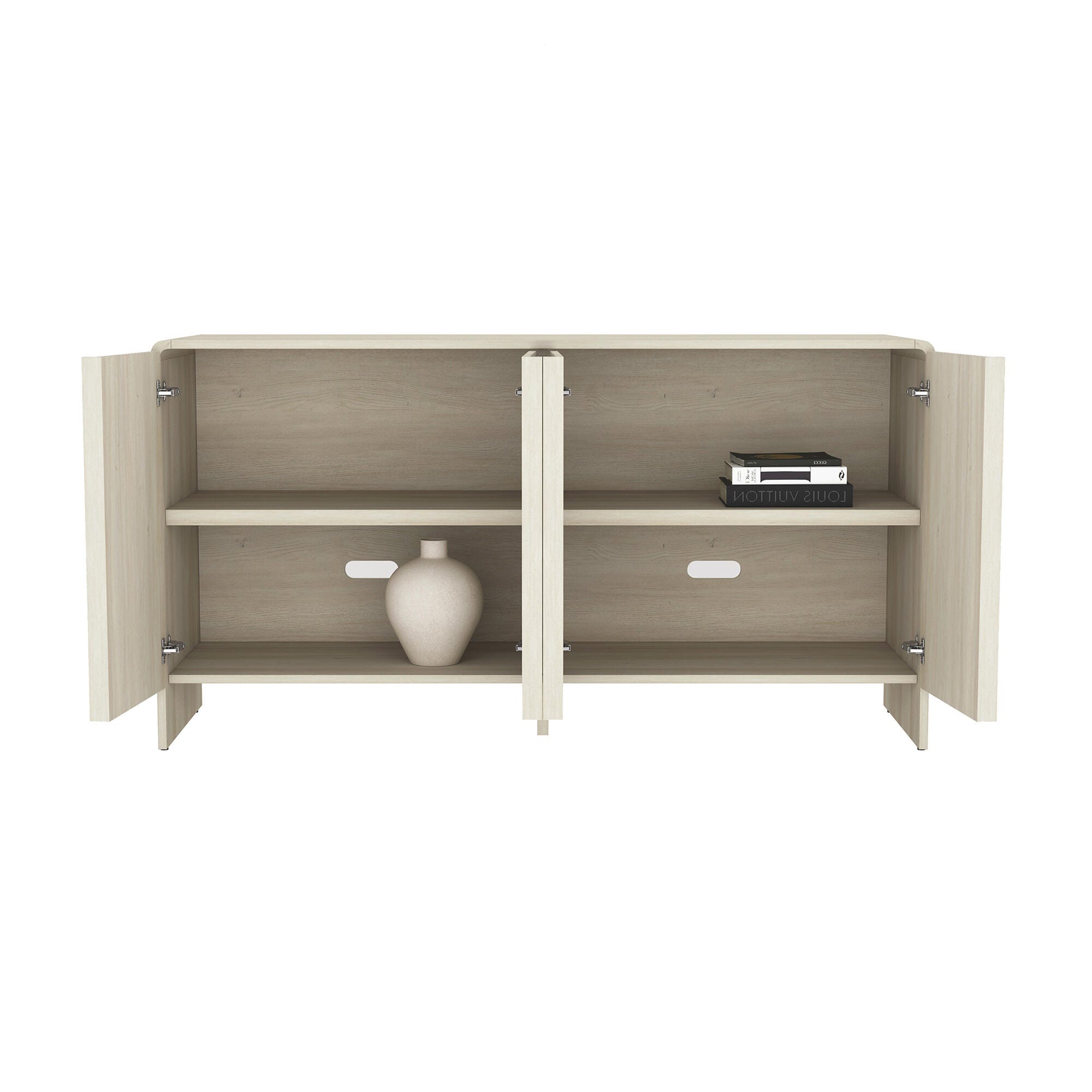 Manhattan Comfort Novara Sideboard, Whitewashed Oak, large