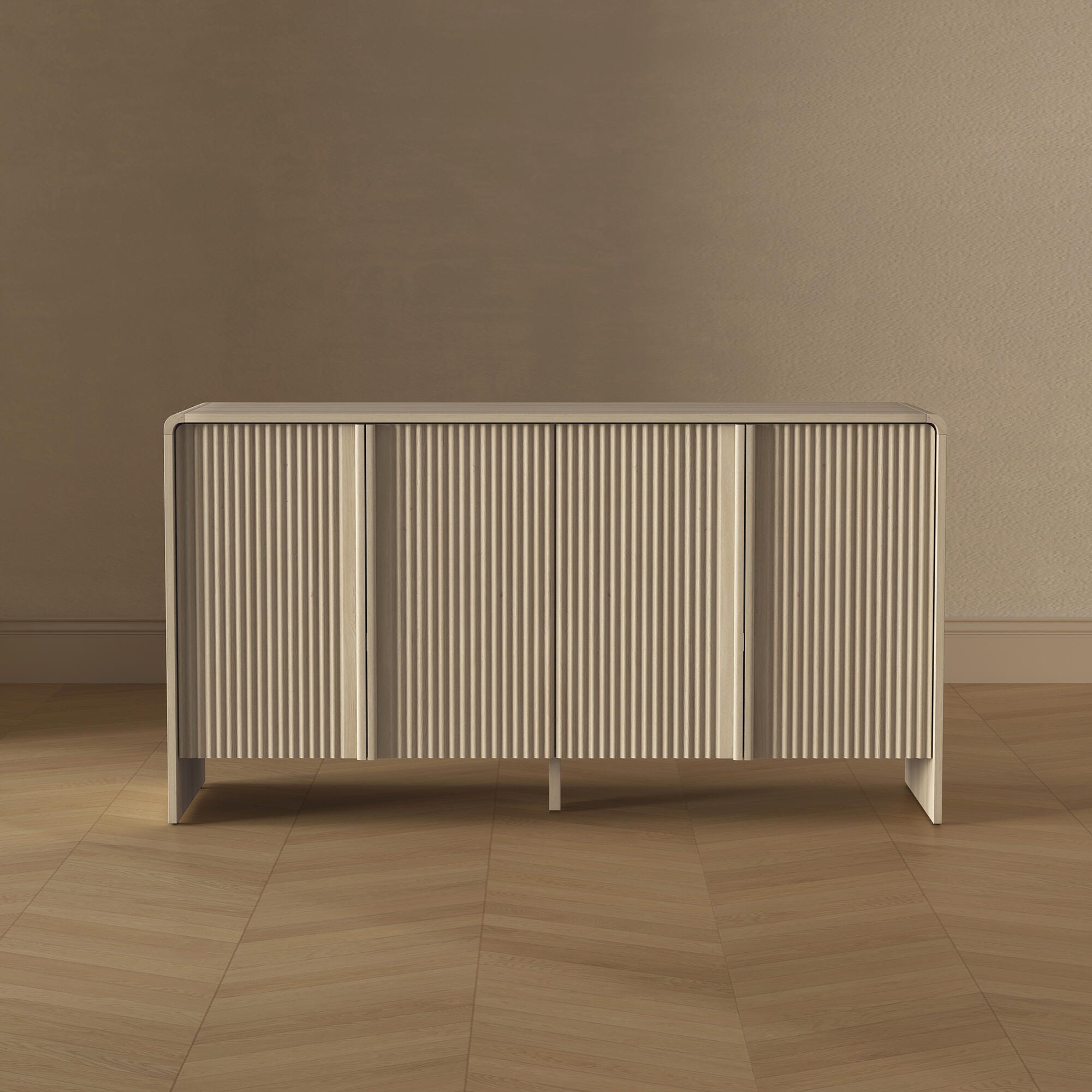 Manhattan Comfort Novara Sideboard, Whitewashed Oak, large
