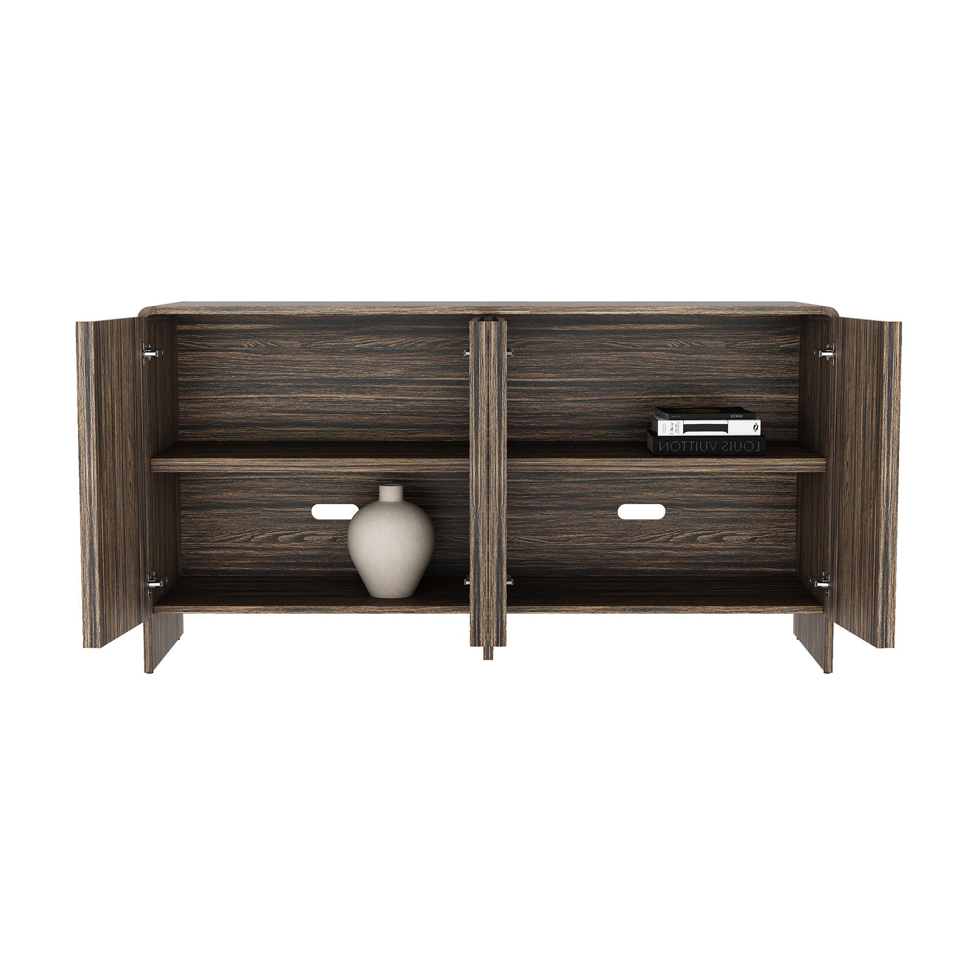 Manhattan Comfort Novara Sideboard, Jacobean Walnut, large