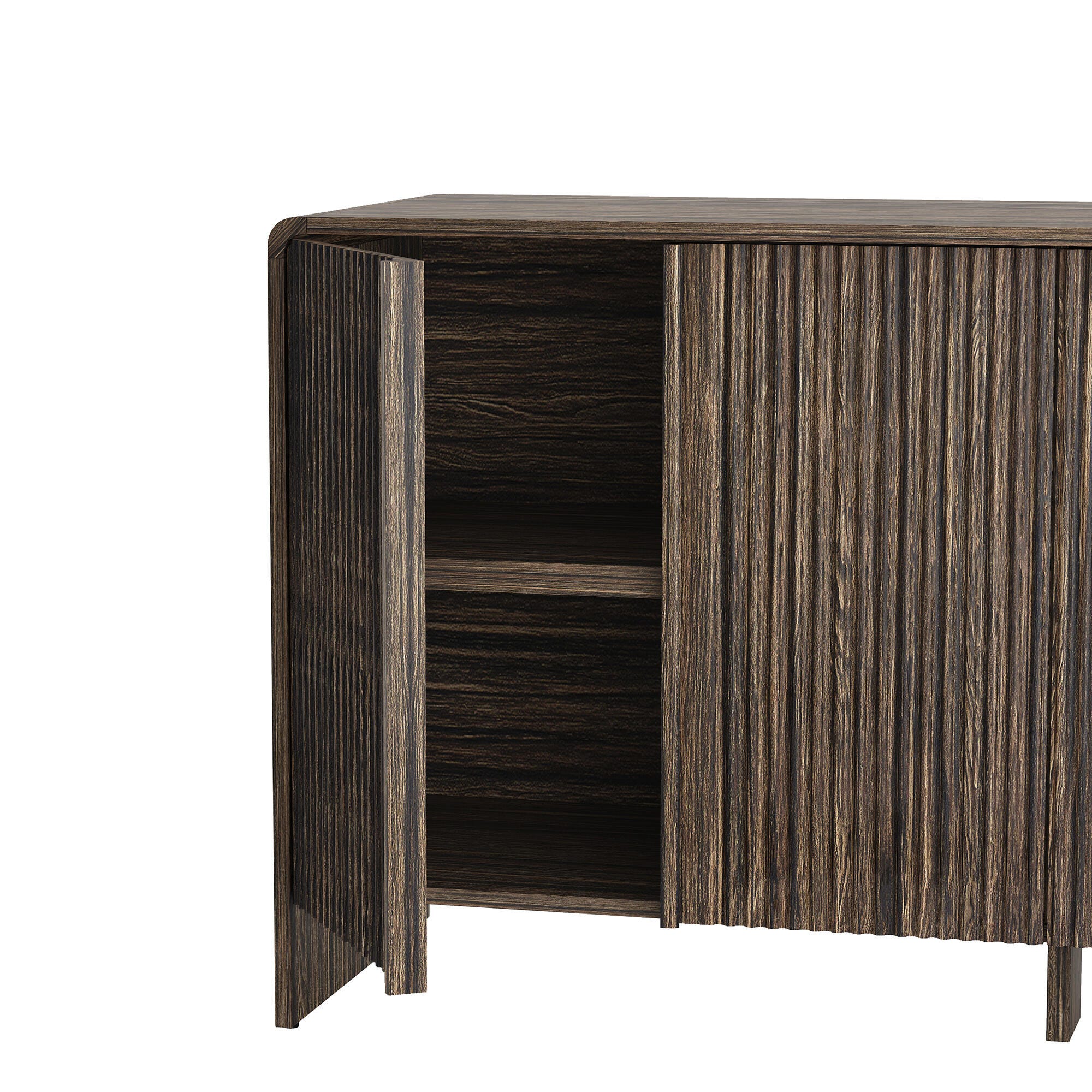 Manhattan Comfort Novara Sideboard, Jacobean Walnut, large