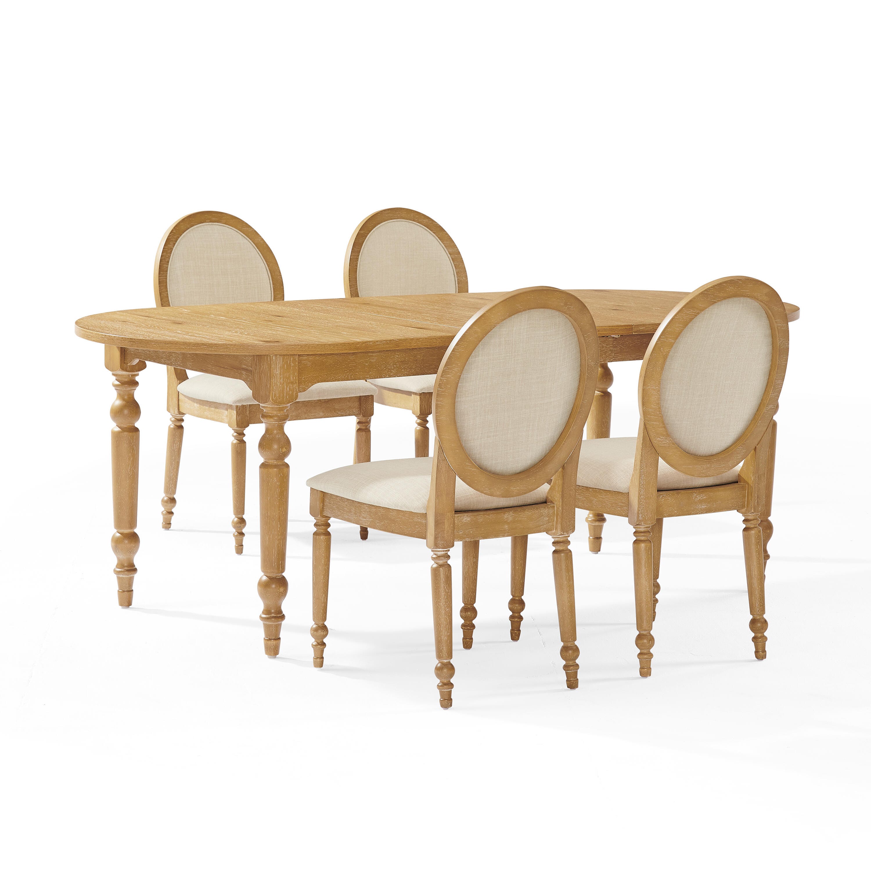Crosley Furniture Daphne Extendable Dining Table and 4 Chairs, , large