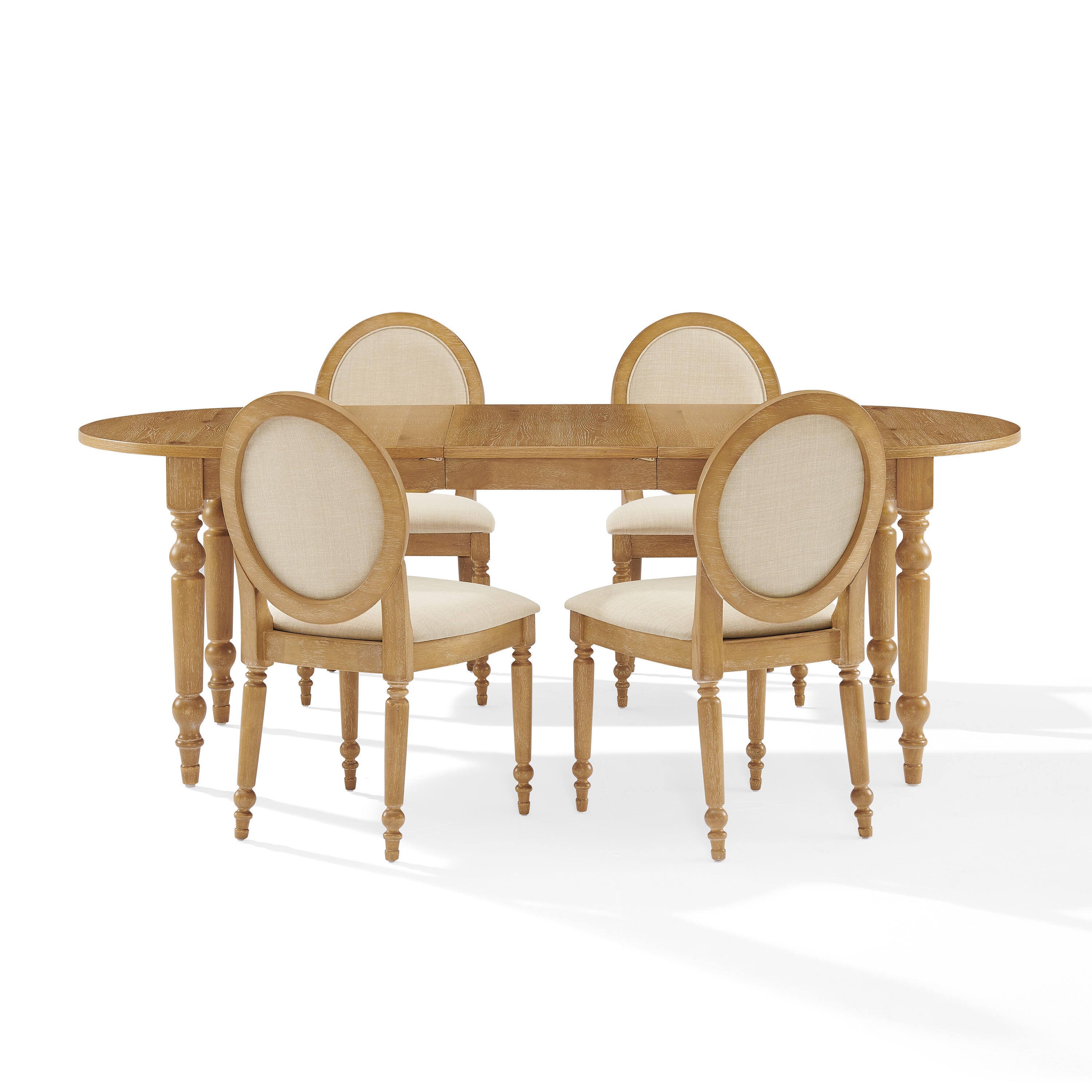 Crosley Furniture Daphne Extendable Dining Table and 4 Chairs, , large
