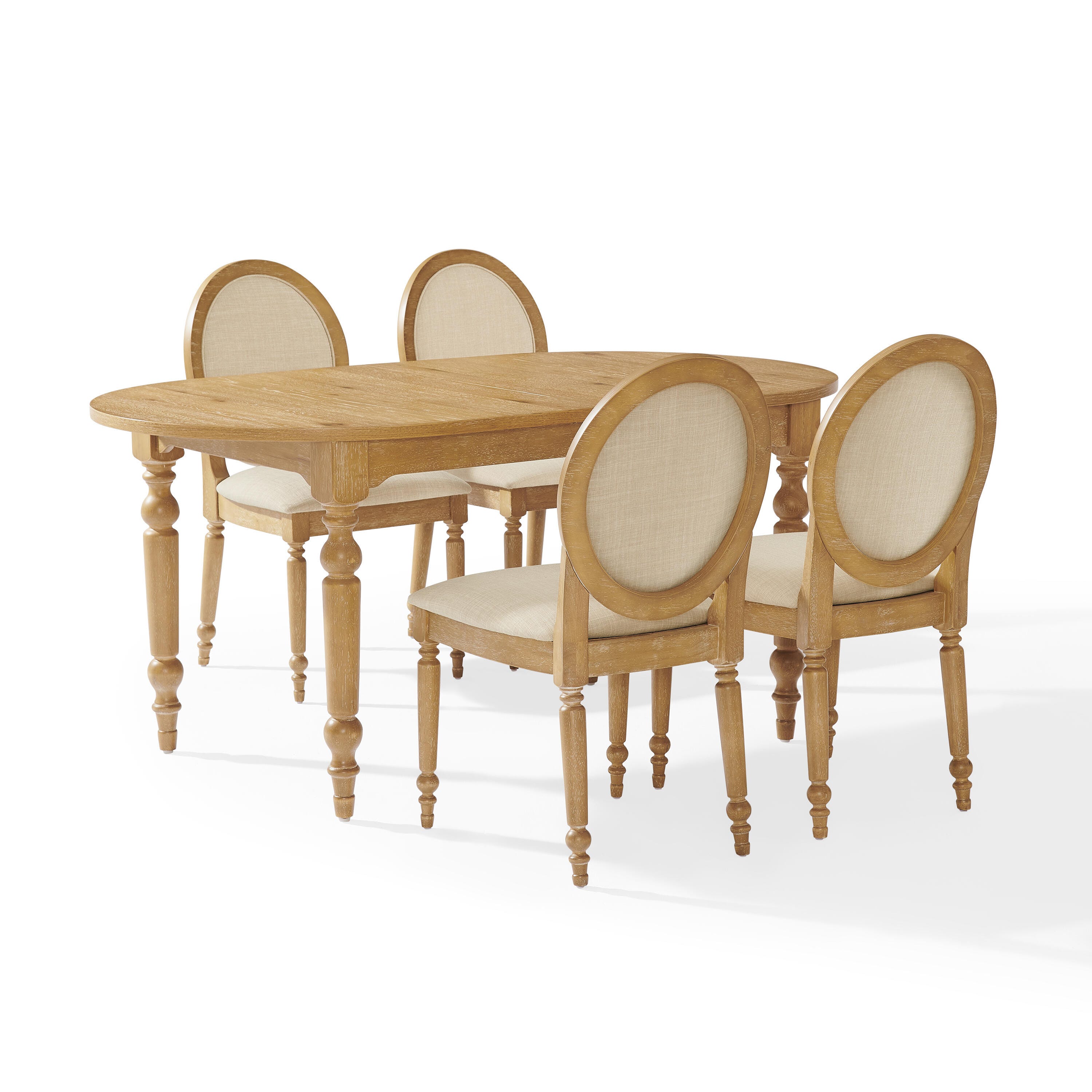 Crosley Furniture Daphne Extendable Dining Table and 4 Chairs, , large