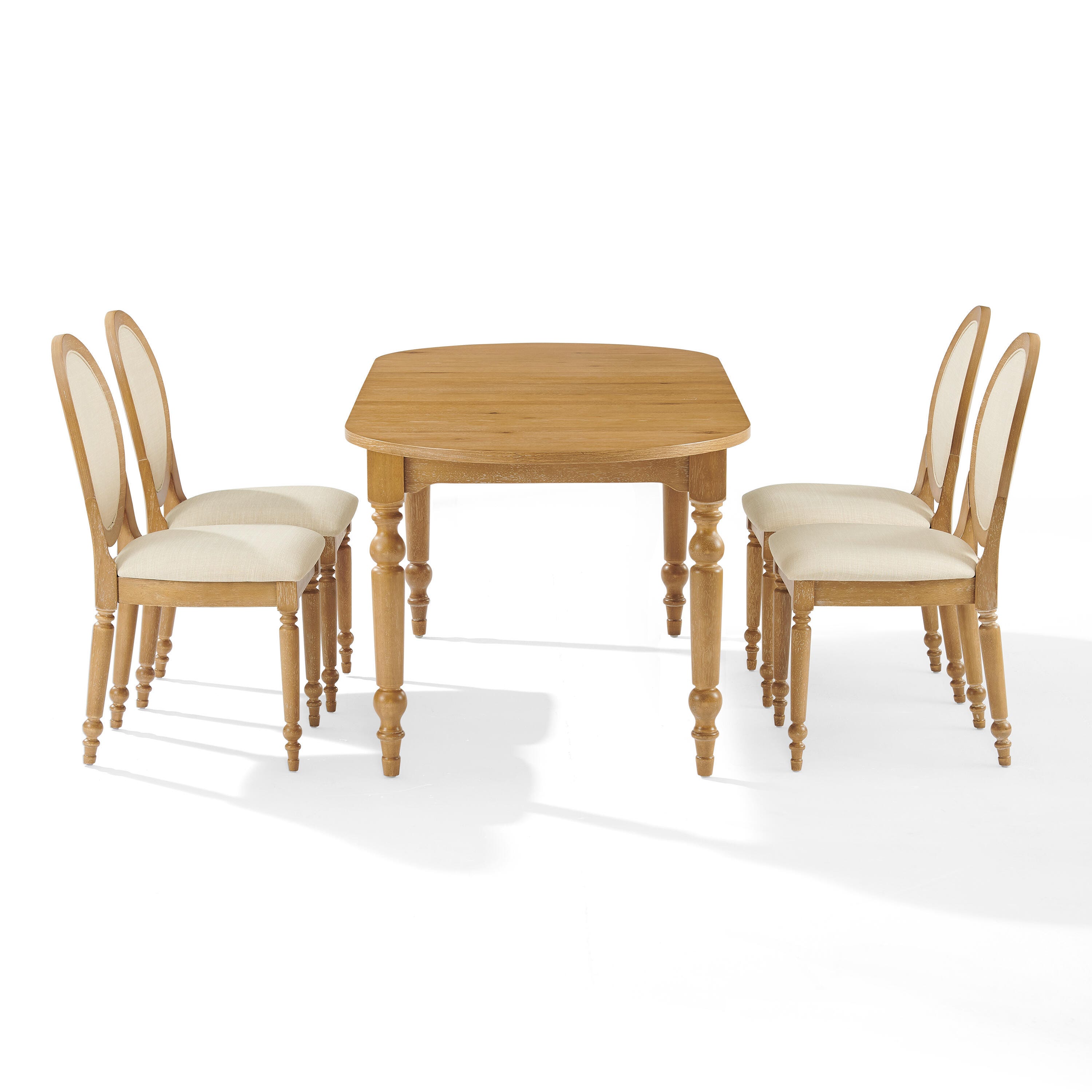 Crosley Furniture Daphne Extendable Dining Table and 4 Chairs, , large