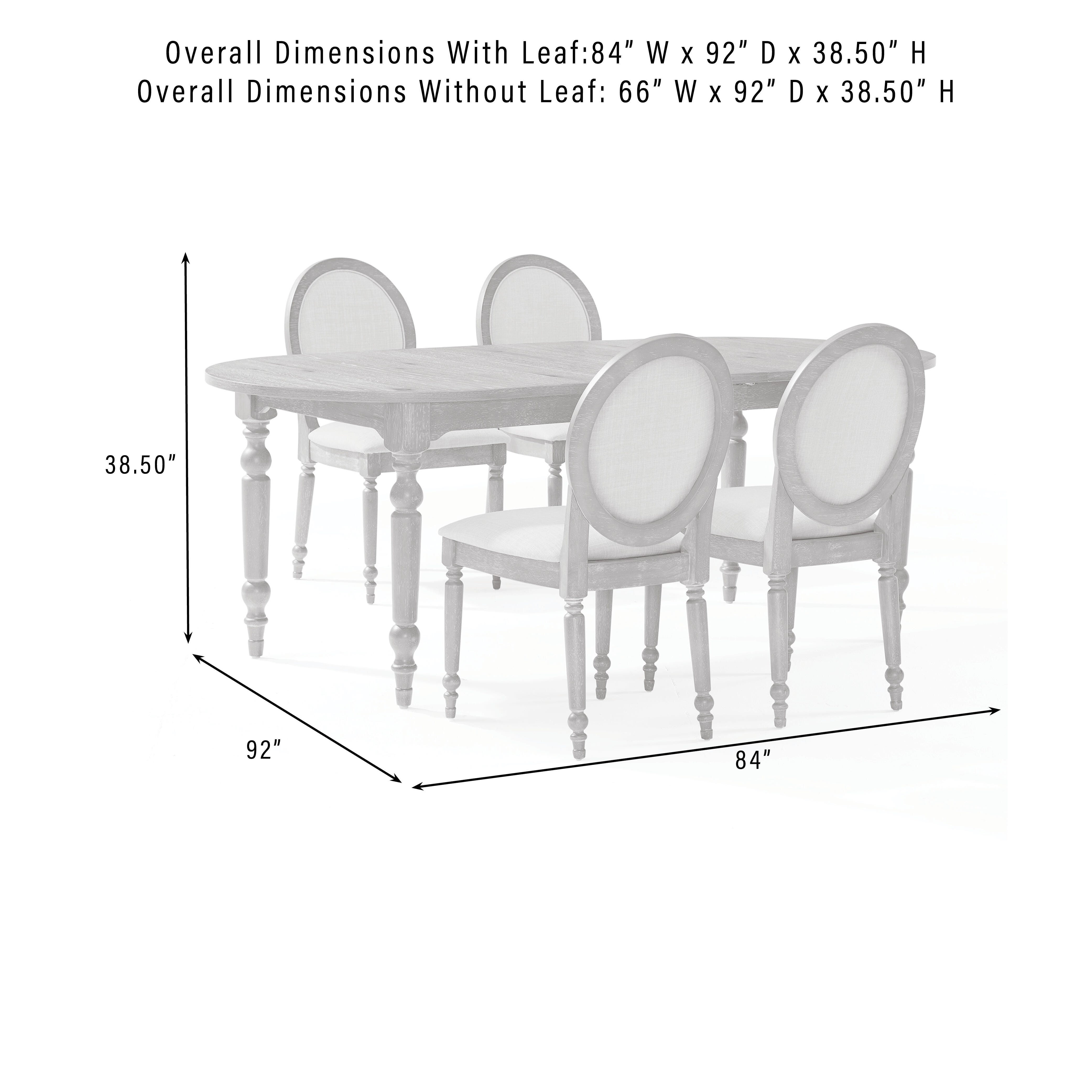 Crosley Furniture Daphne Extendable Dining Table and 4 Chairs, , large
