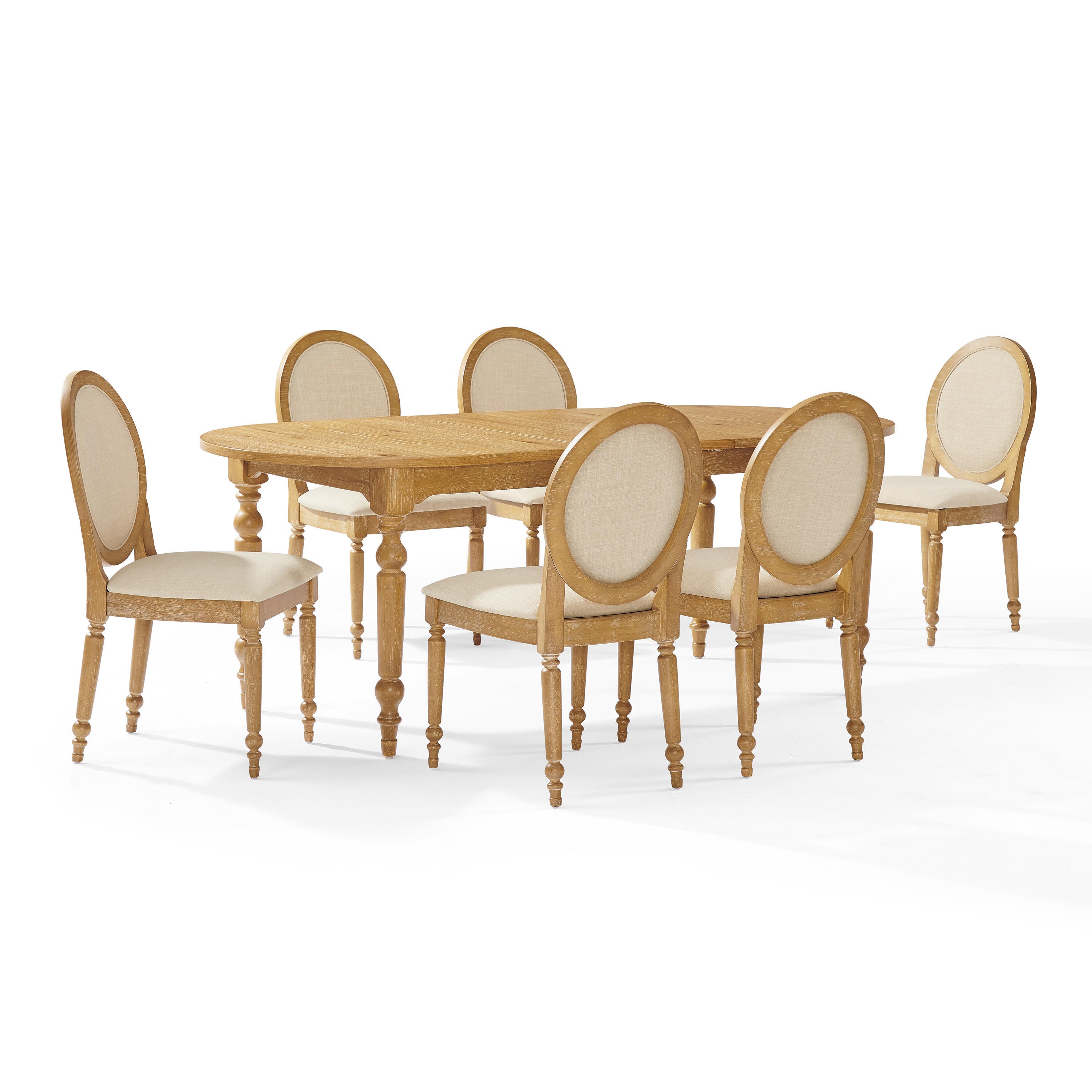 Crosley Furniture Daphne Extendable Dining Table and 6 Chairs, , large