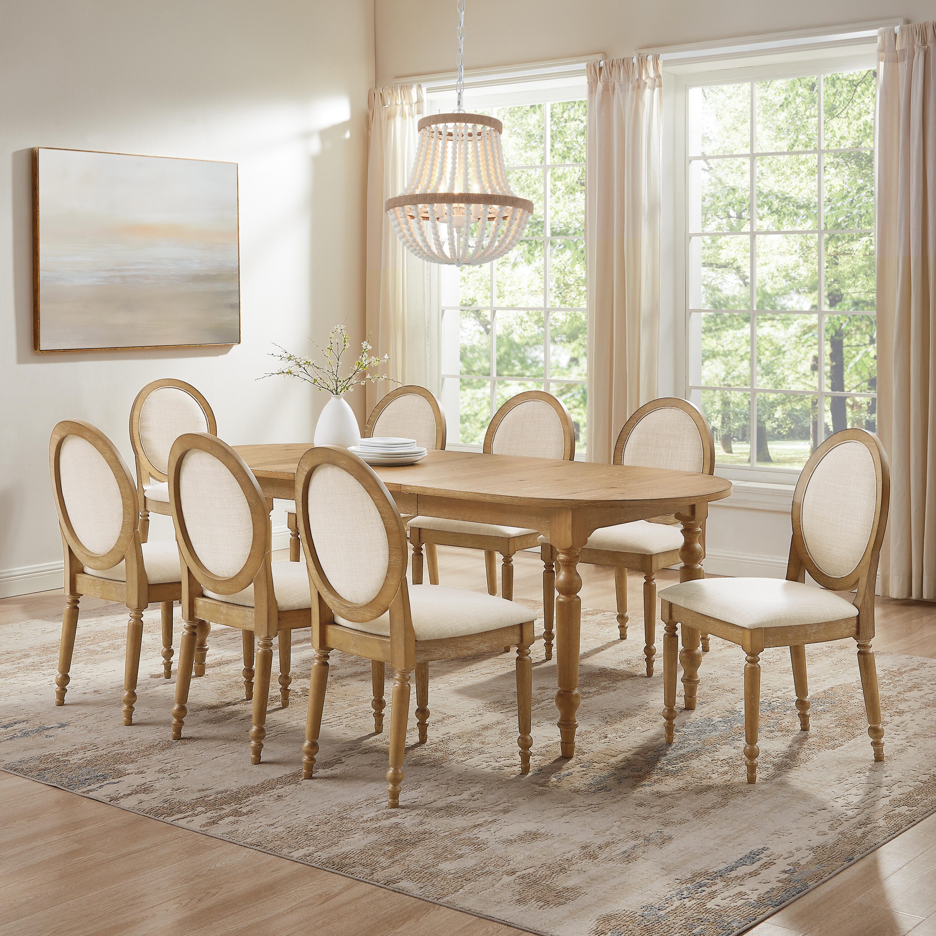 Crosley Furniture Daphne Extendable Dining Table and 8 Chairs, , rollover