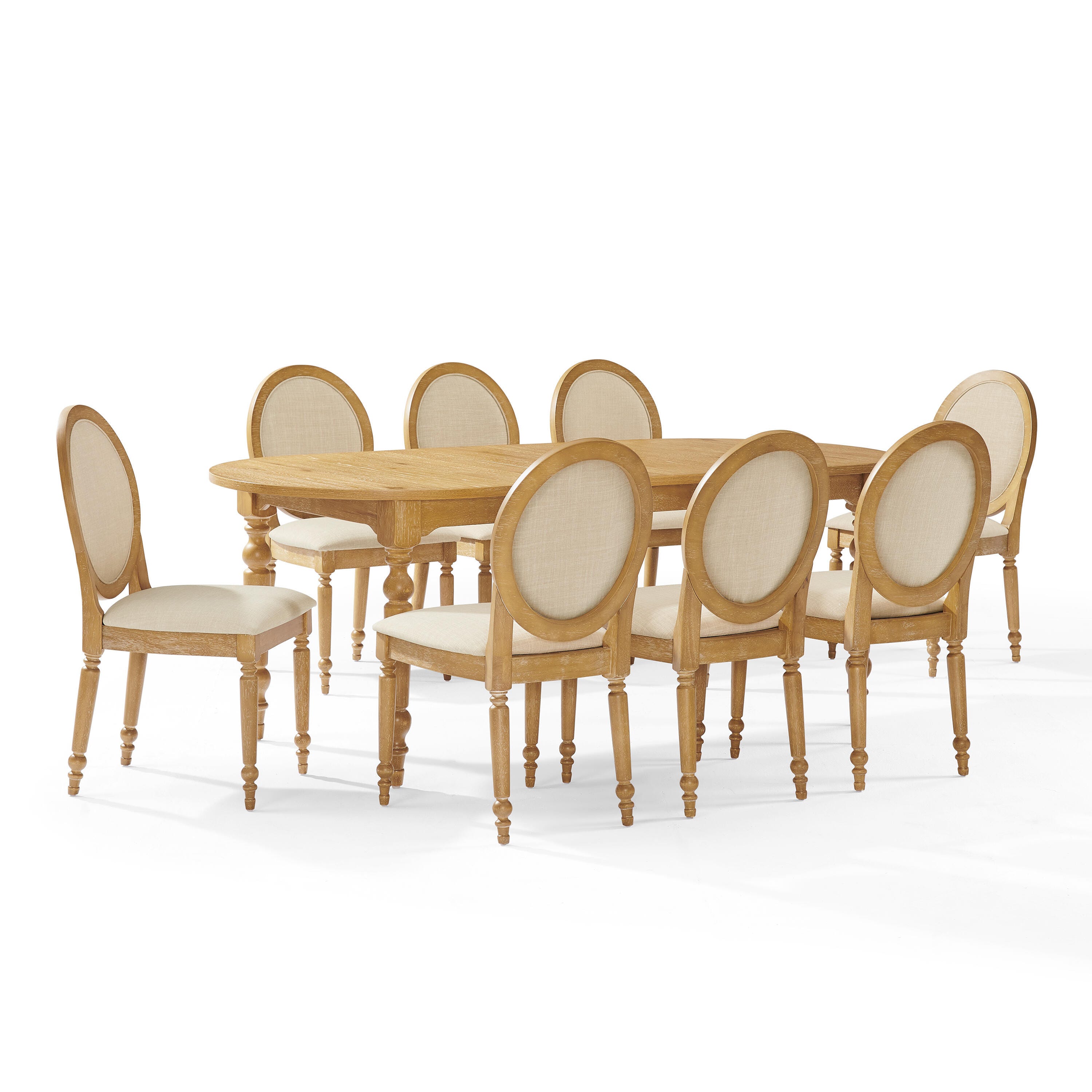 Crosley Furniture Daphne Extendable Dining Table and 8 Chairs, , large