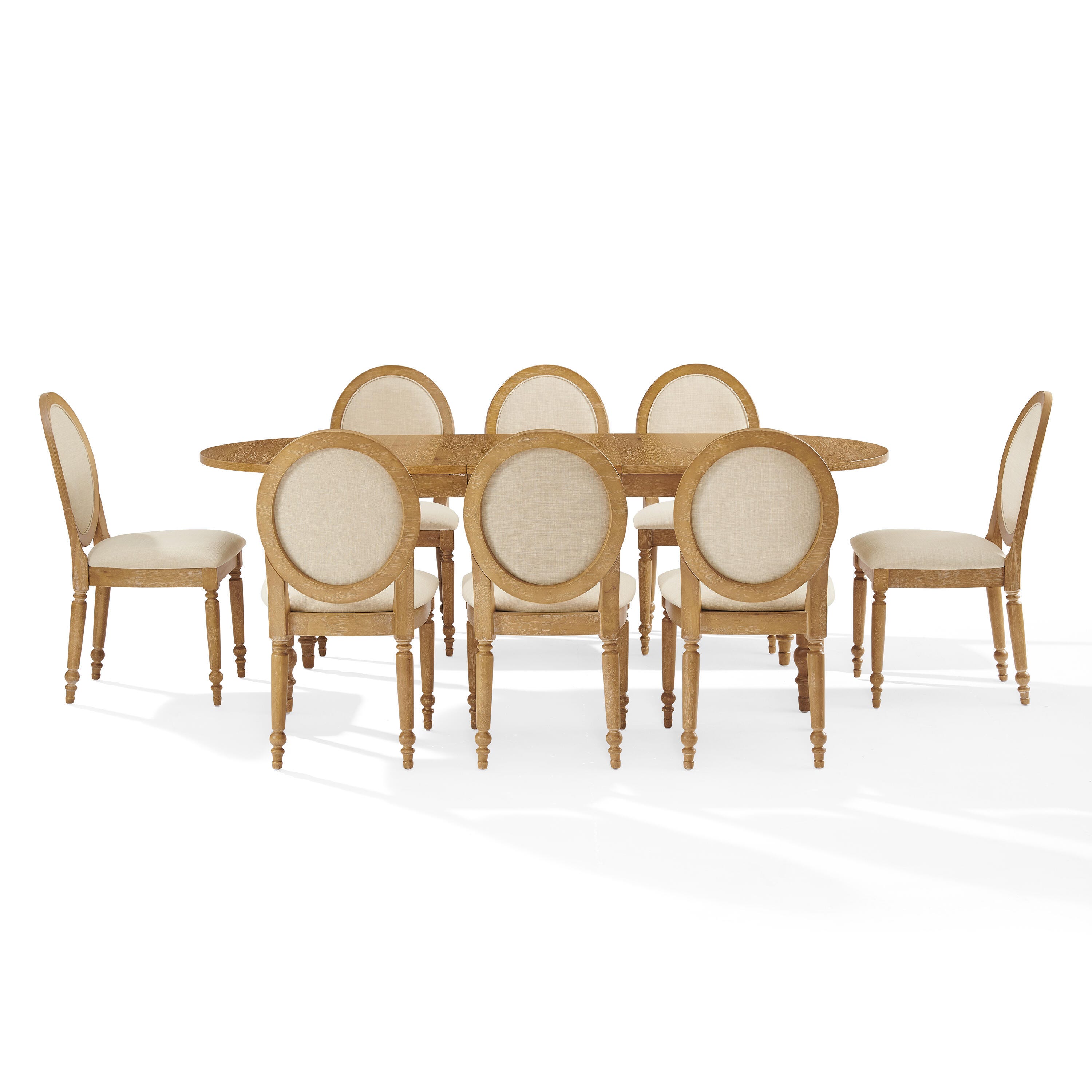 Crosley Furniture Daphne Extendable Dining Table and 8 Chairs, , large