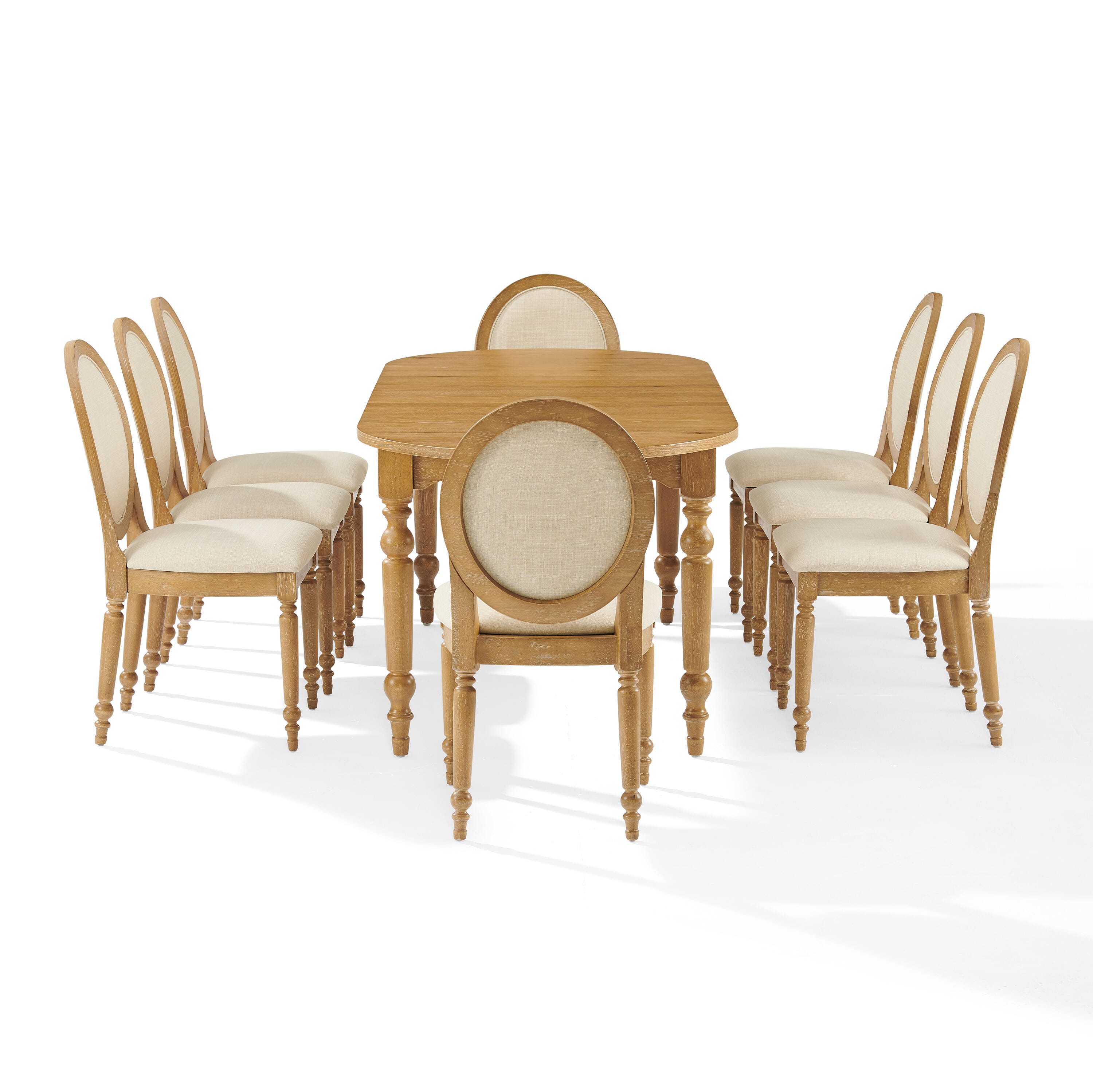 Crosley Furniture Daphne Extendable Dining Table and 8 Chairs, , large