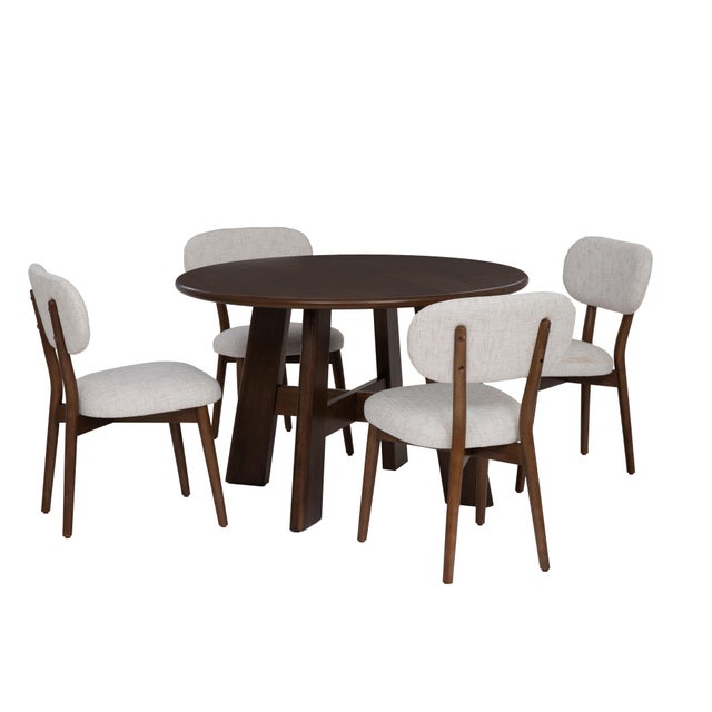 Linon Curran Dining Table and 4 Chairs