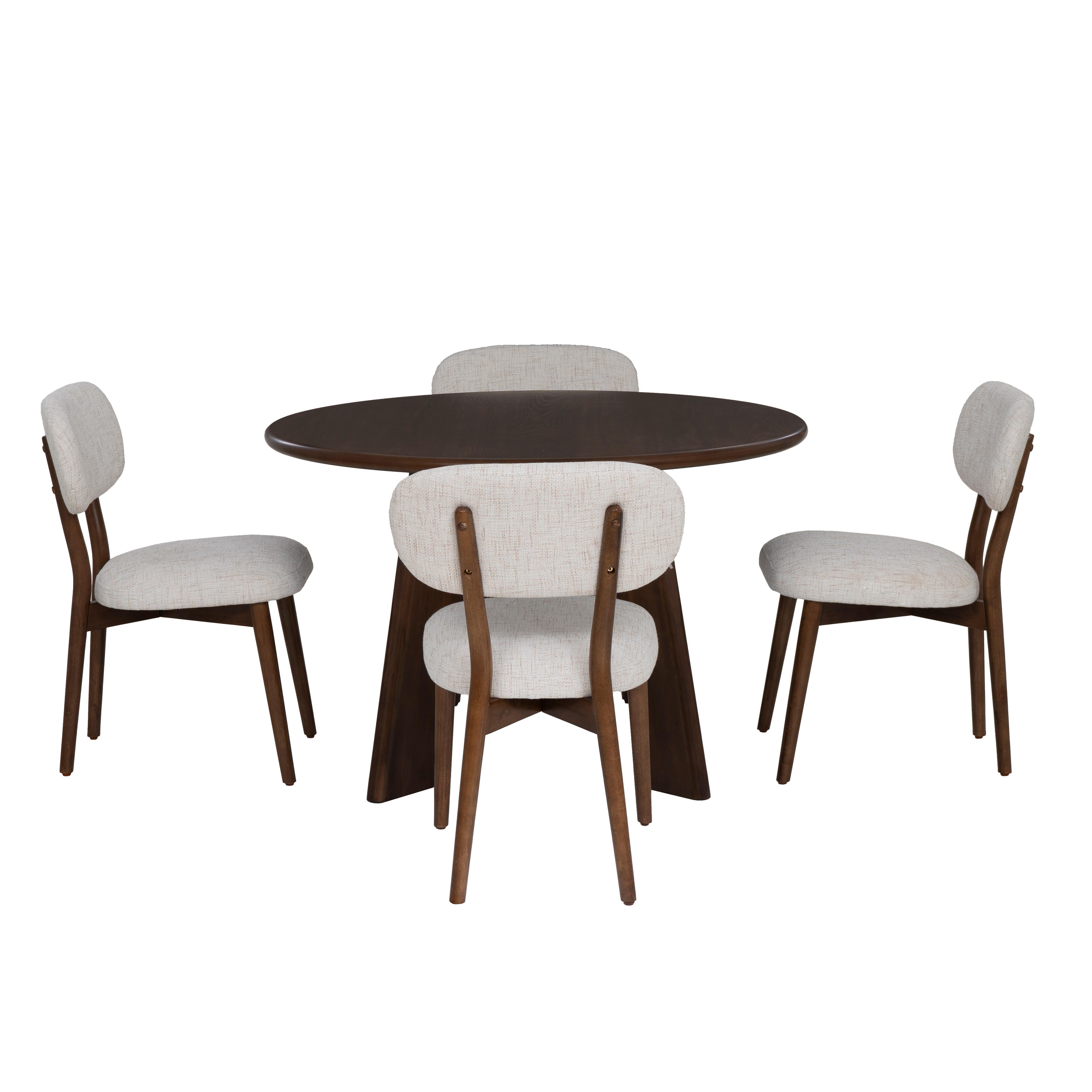 Linon Curran Dining Table and 4 Chairs, , large