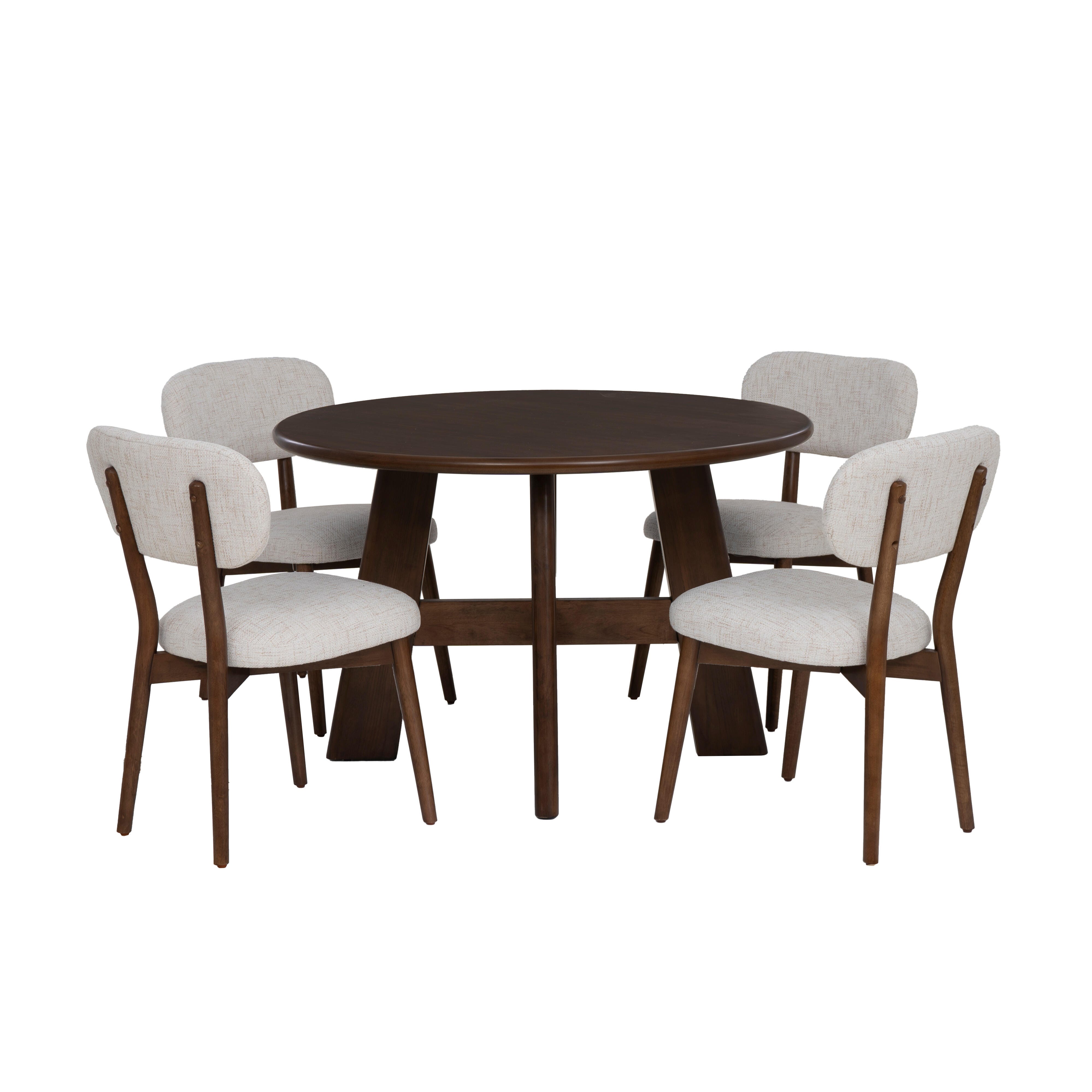 Linon Curran Dining Table and 4 Chairs, , large