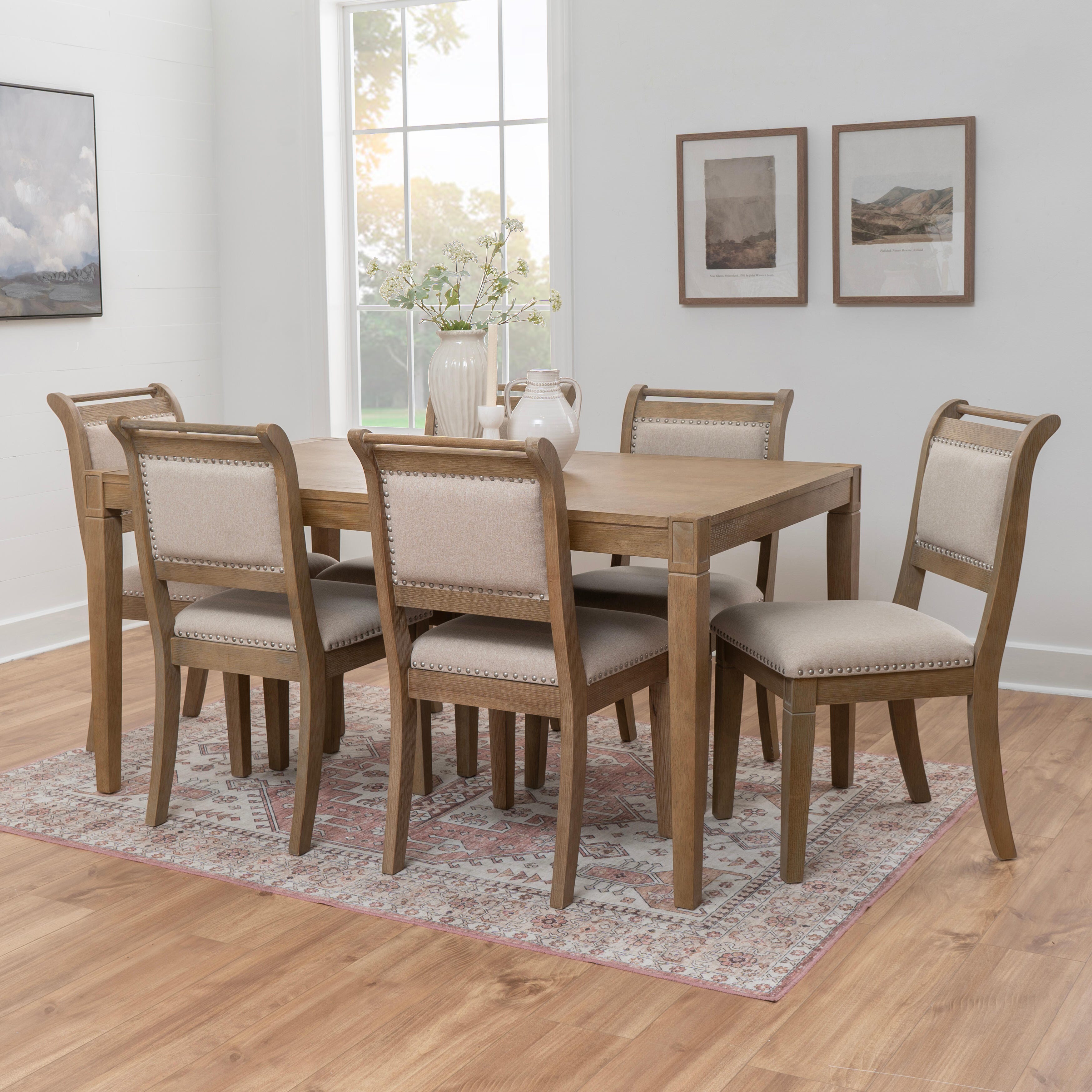 Linon Meri Dining Table and 6 Chairs, , rollover