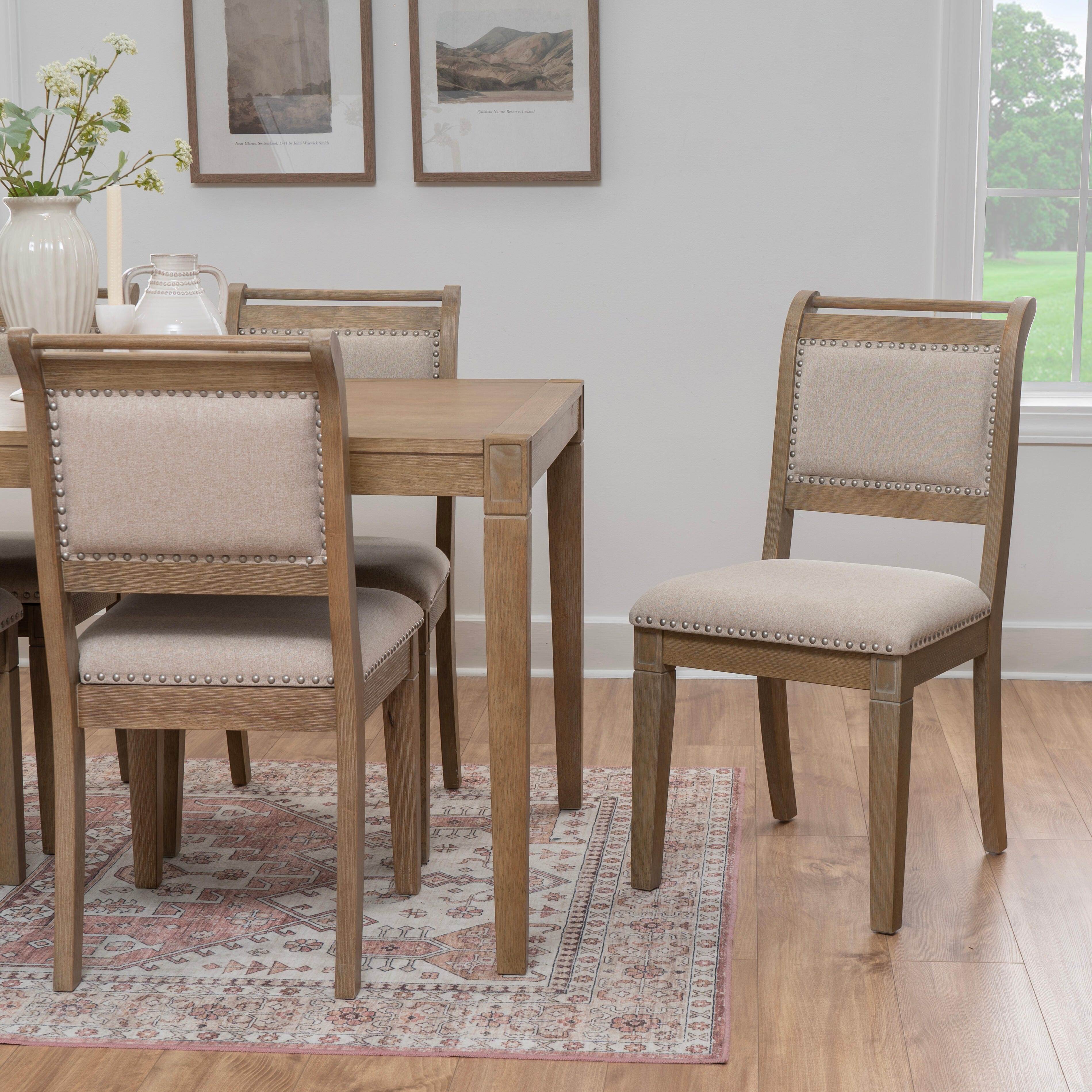 Linon Meri Dining Table and 6 Chairs, , large